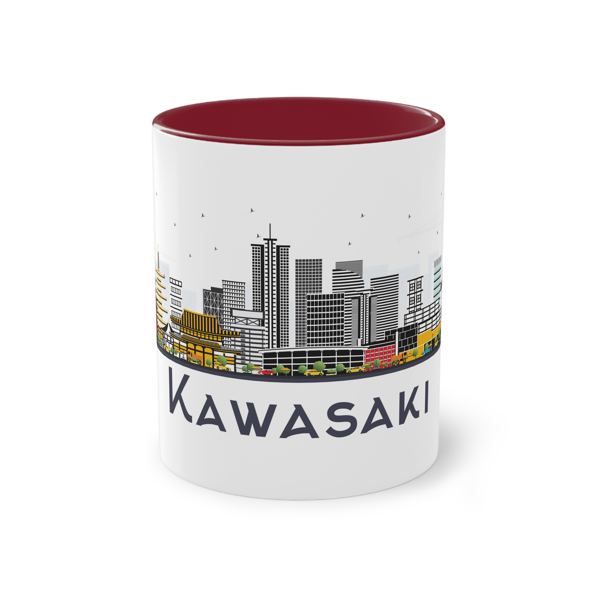 Kawasaki Isolated Two Tone Coffee Mug 11oz - Image 5