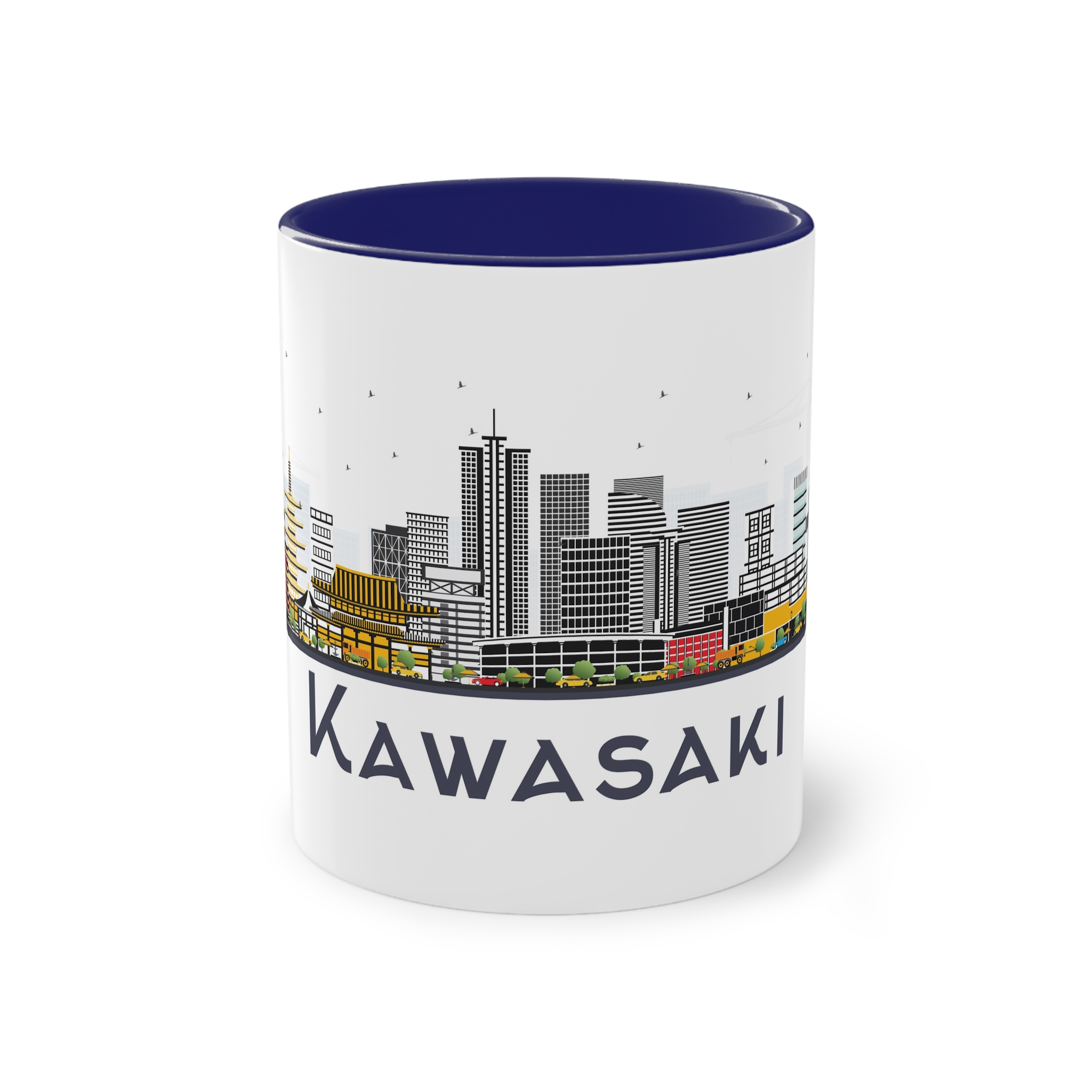Kawasaki Isolated Two Tone Coffee Mug 11oz - Image 41