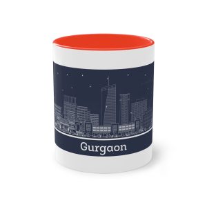 Gurgaon Outline Inverse Two Tone Coffee Mug 11oz