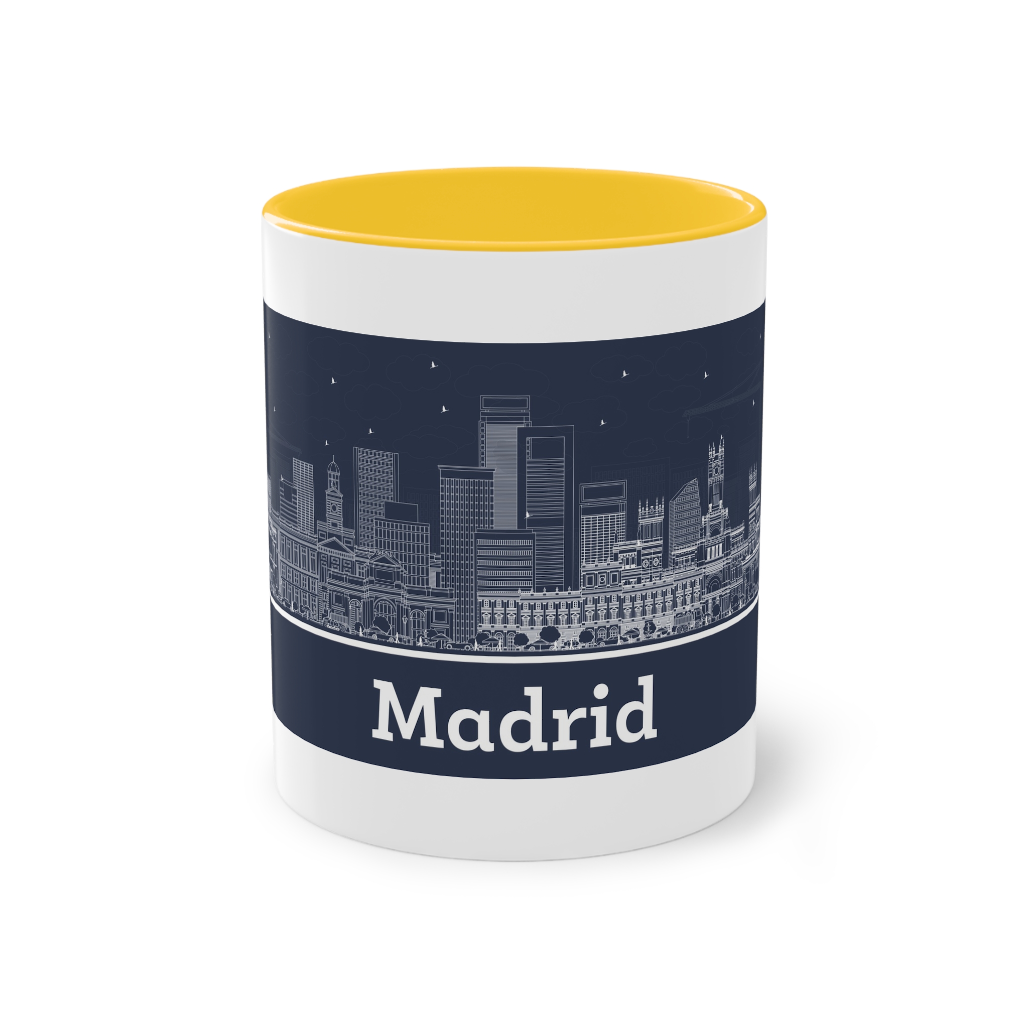 Madrid New Outline Inverse Two Tone Coffee Mug 11oz - Image 17