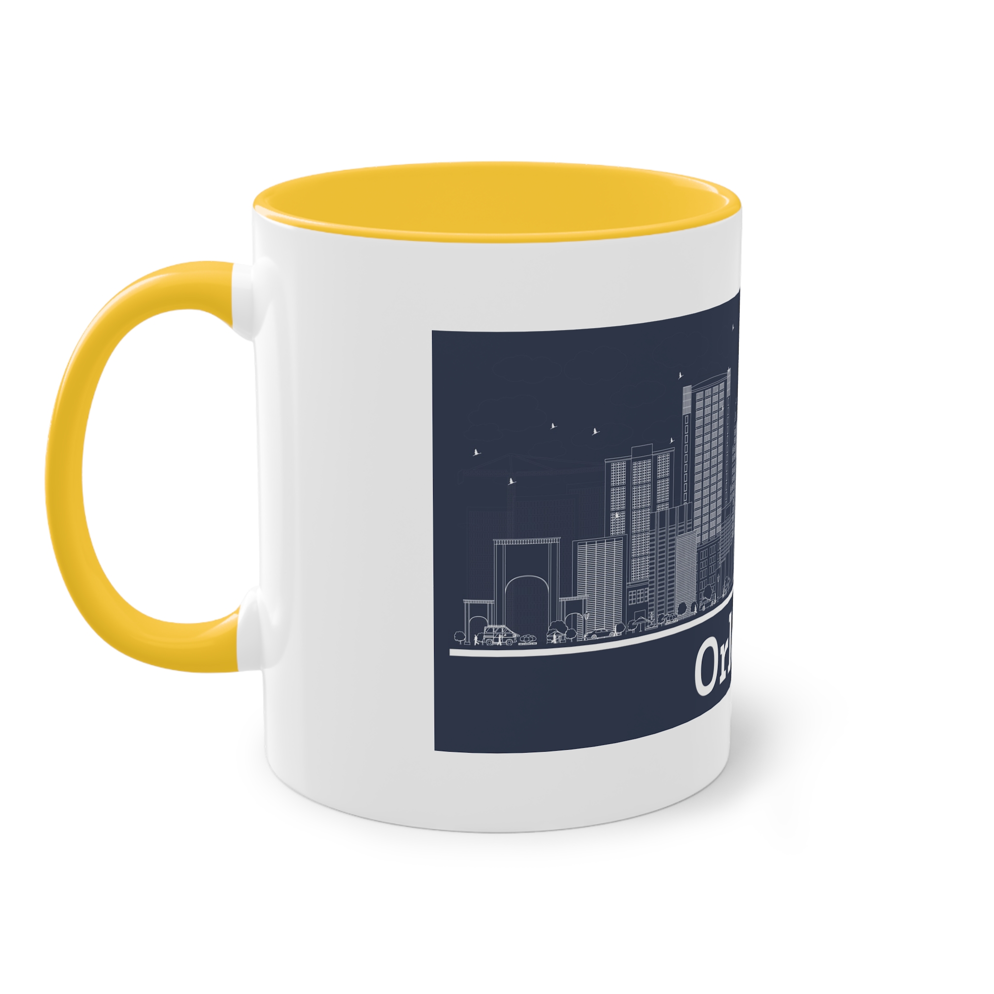 Orlando Outline Inverse Two Tone Coffee Mug 11oz - Image 19