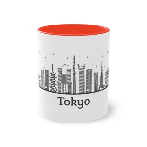 Tokyo Outline Bold Two Tone Coffee Mug 11oz
