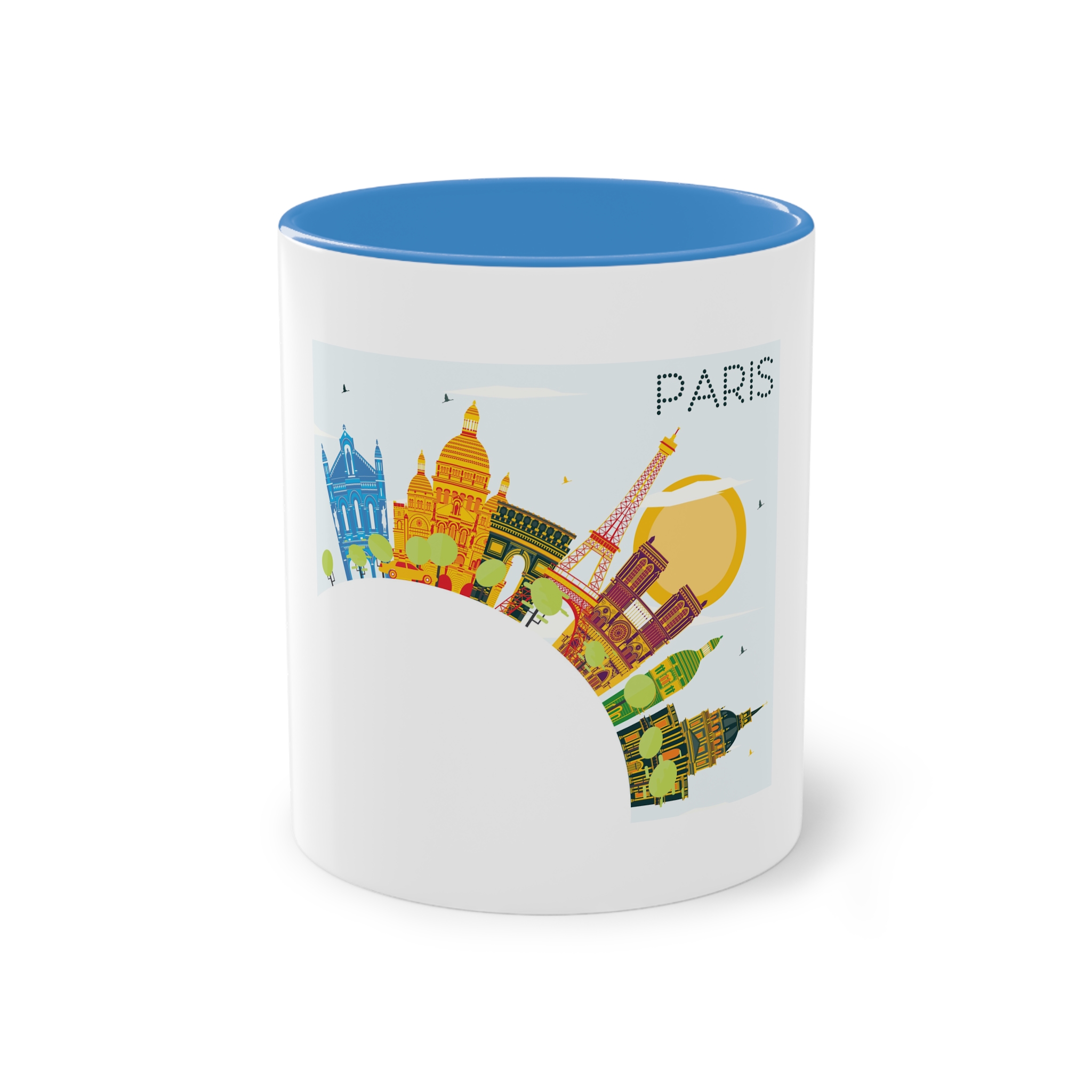 Paris Color Corner Cloud Two Tone Coffee Mug 11oz - Image 33