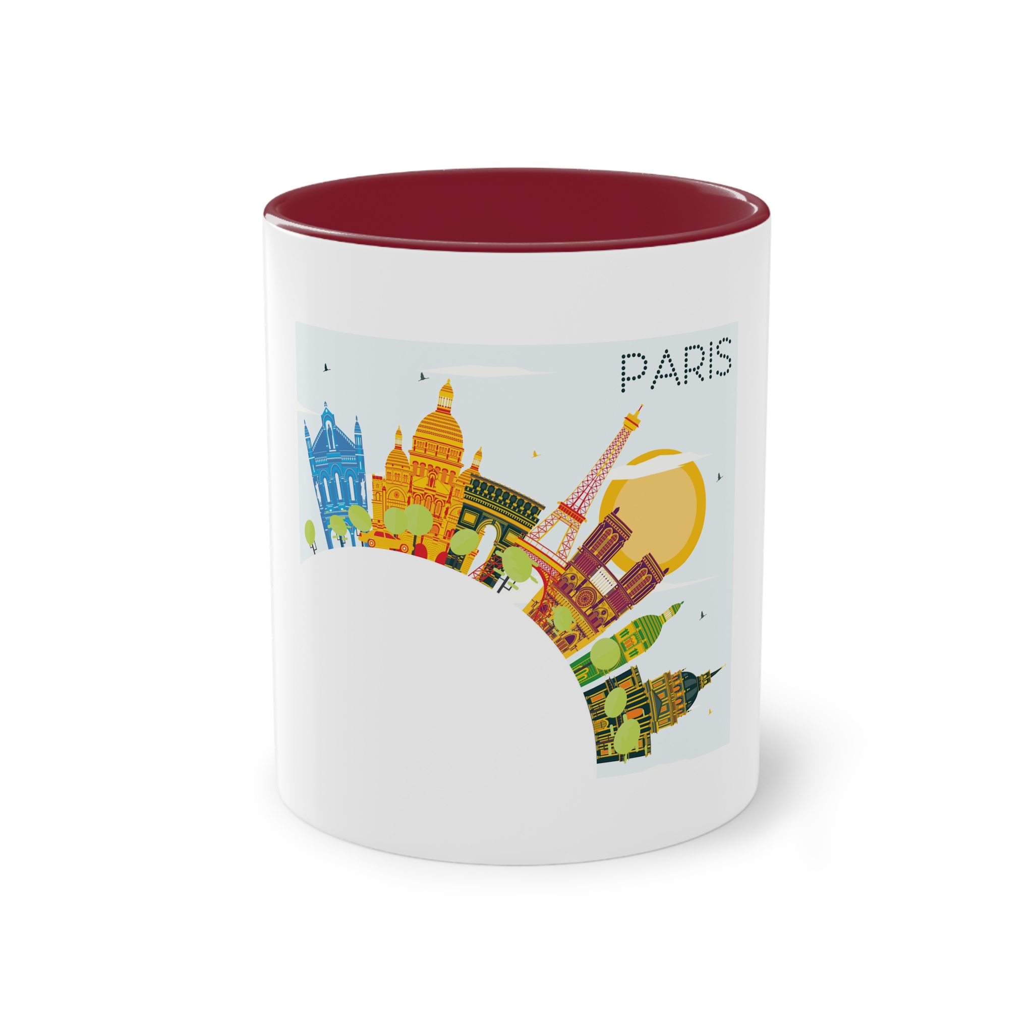 Paris Color Corner Cloud Two Tone Coffee Mug 11oz - Image 5