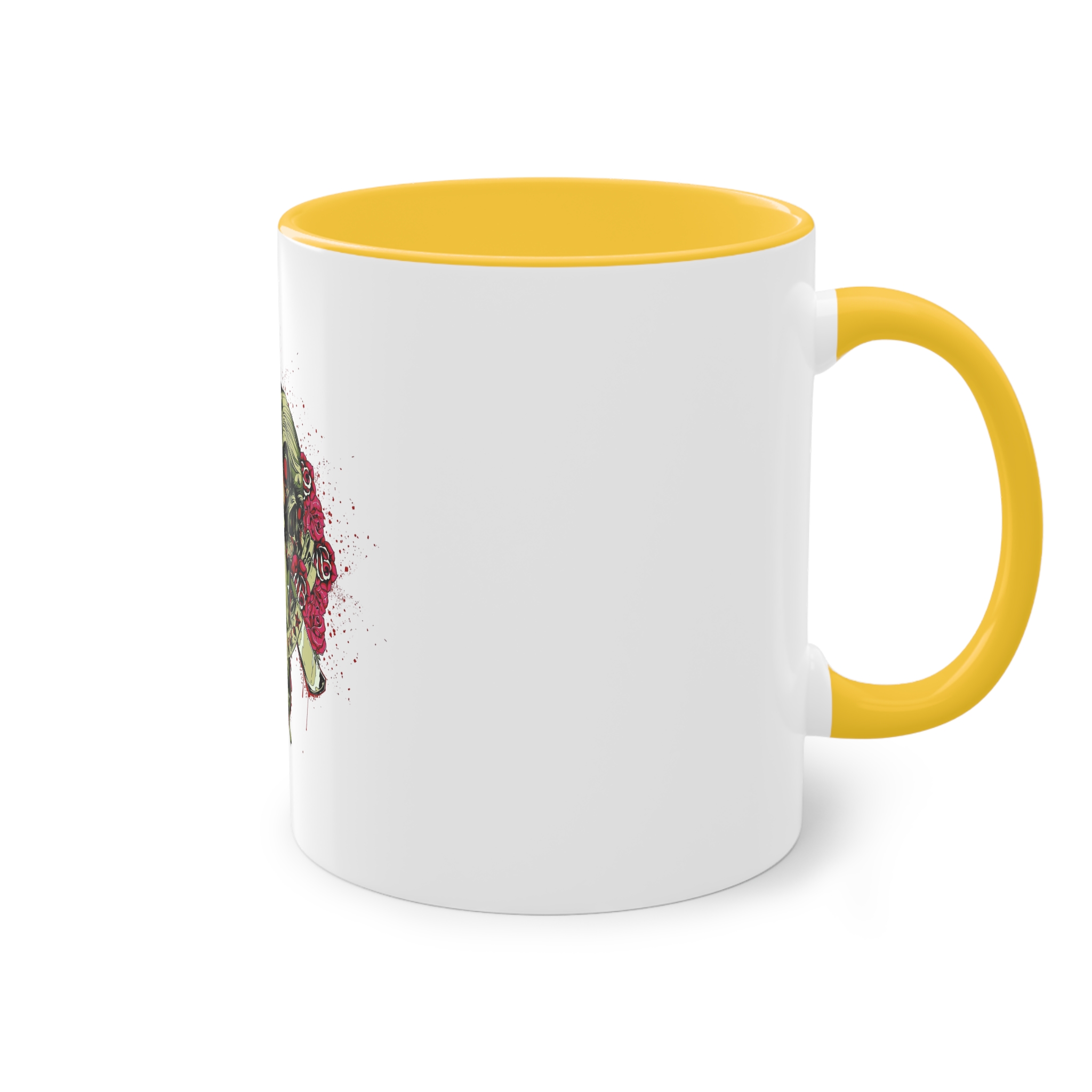Back Back Zombie Skulls With Blades Knuckle Duster Two Tone Coffee Mug 11oz - Image 20
