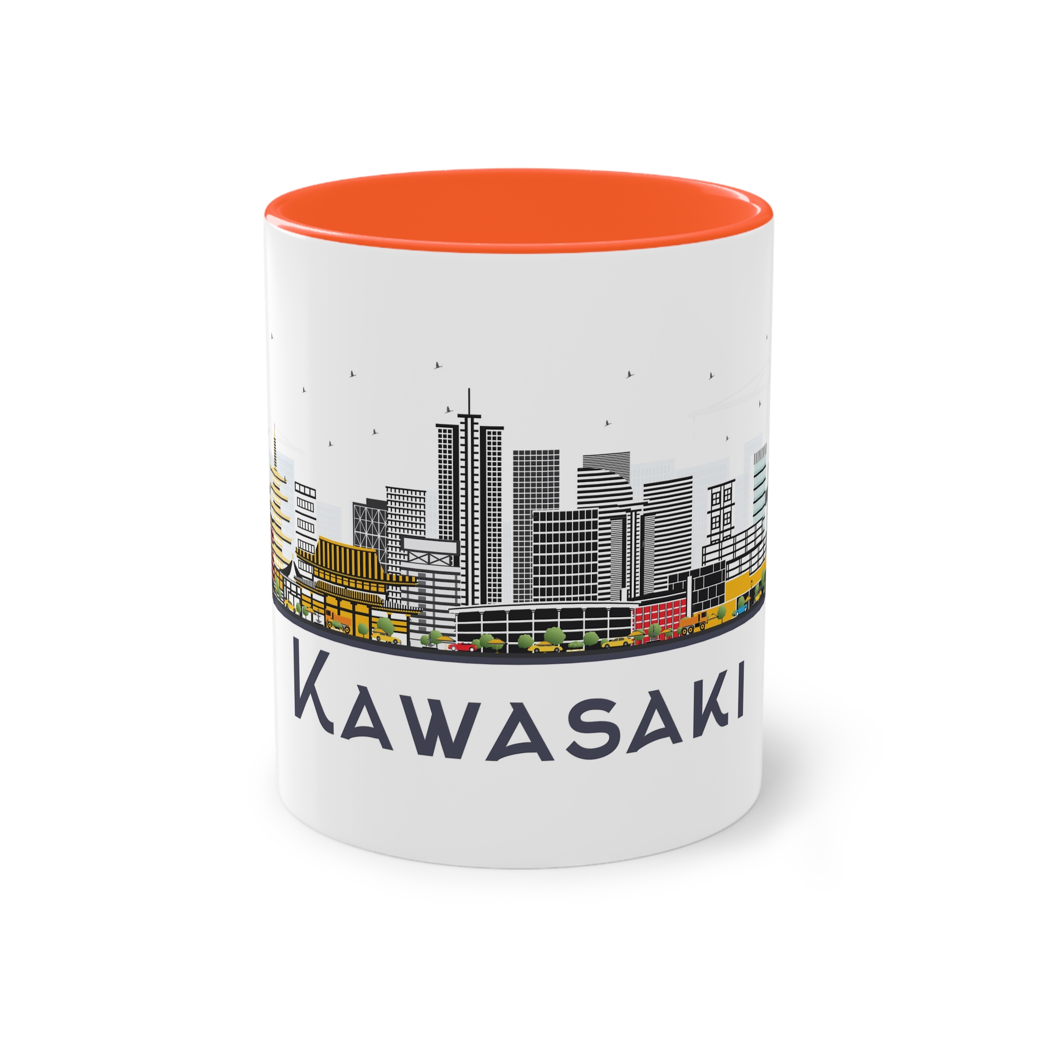 Kawasaki Isolated Two Tone Coffee Mug 11oz - Image 13