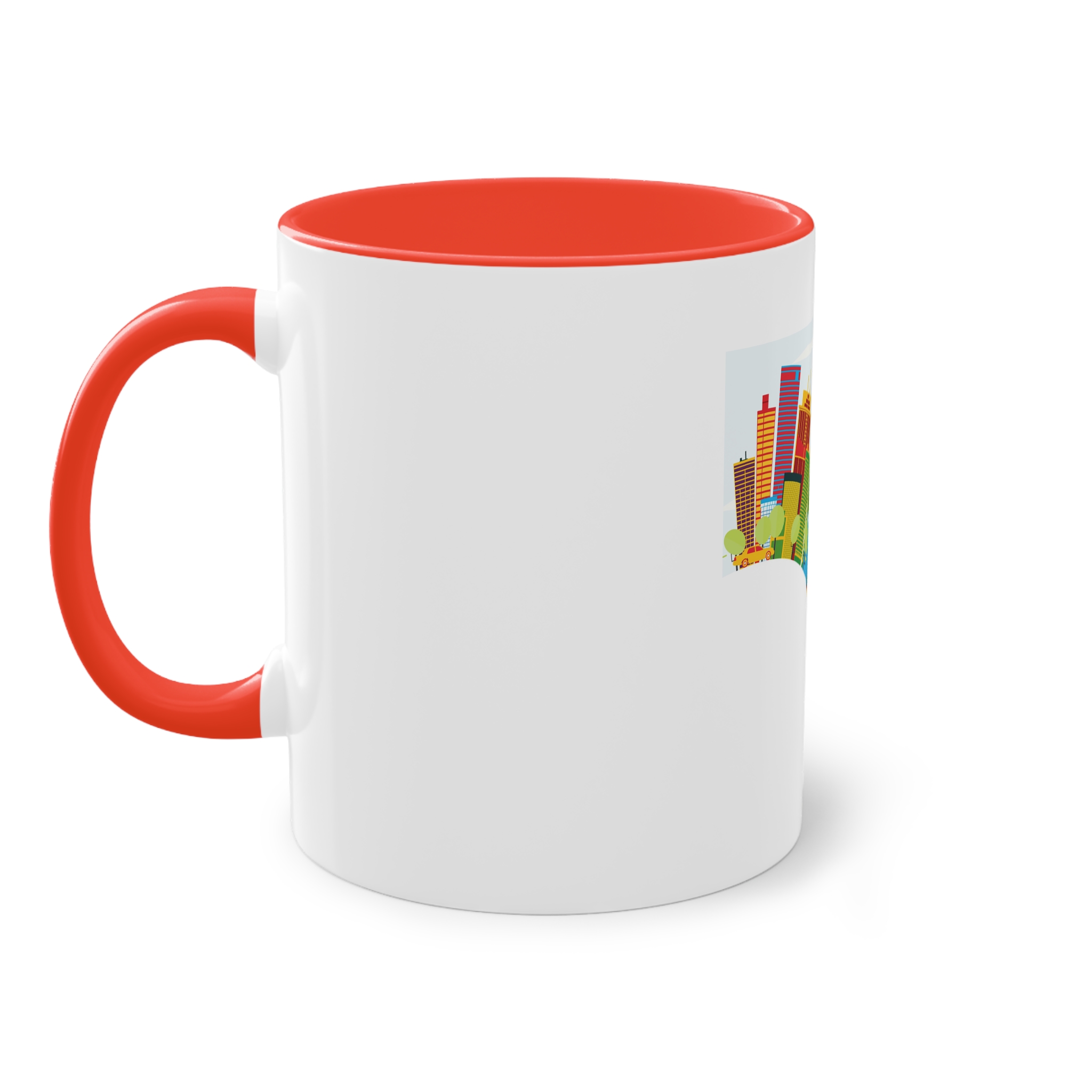 Panama Color Corner Cloud Two Tone Coffee Mug 11oz - Image 3