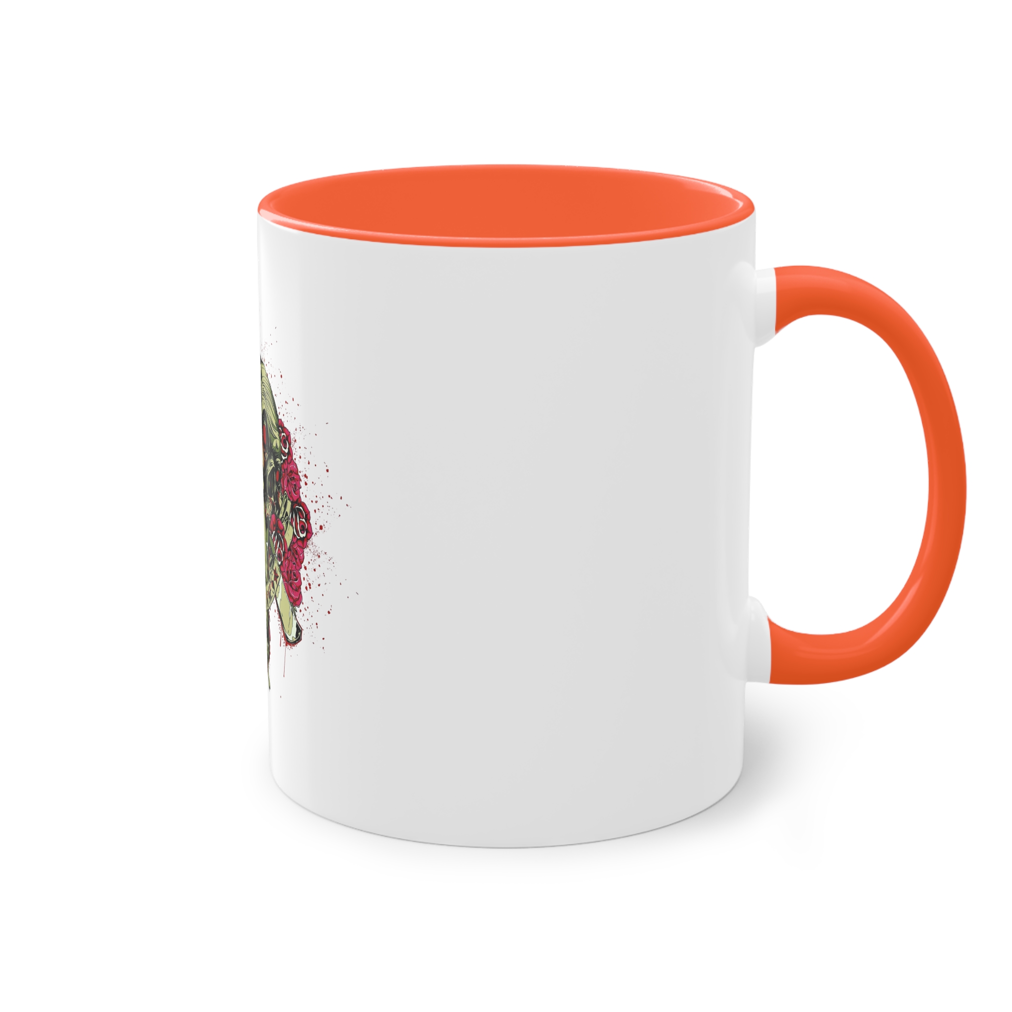Back Back Zombie Skulls With Blades Knuckle Duster Two Tone Coffee Mug 11oz - Image 16
