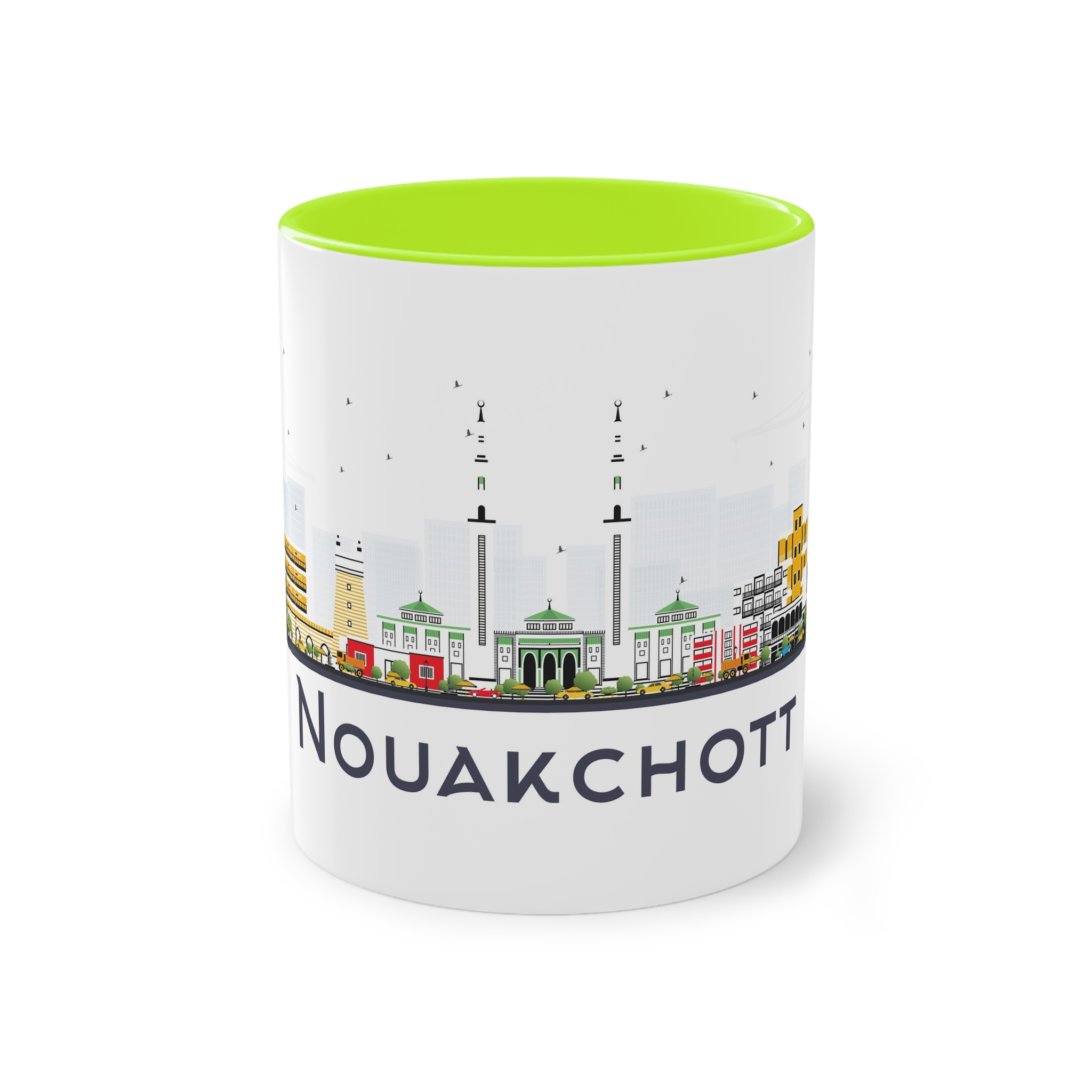 Nouakchott Isolated Two Tone Coffee Mug 11oz - Image 25