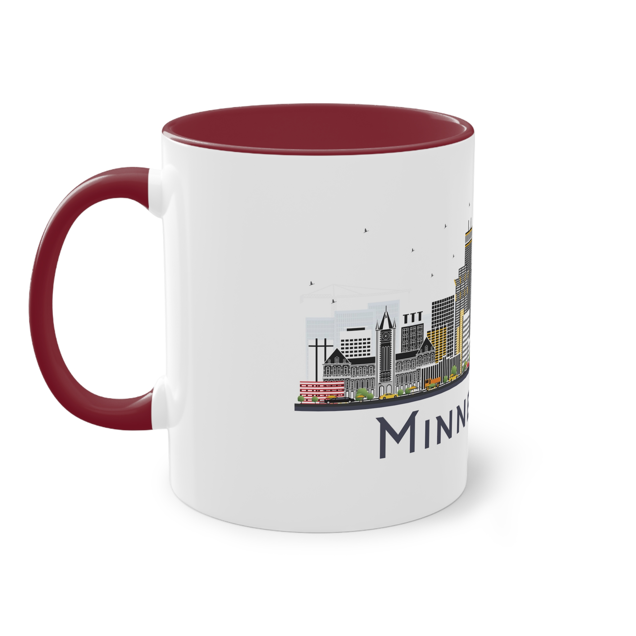 Minneapolis Isolated Two Tone Coffee Mug 11oz - Image 7