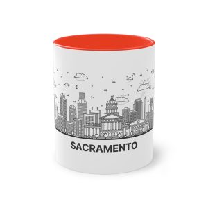 Sacramento Outline Bold Two Tone Coffee Mug 11oz