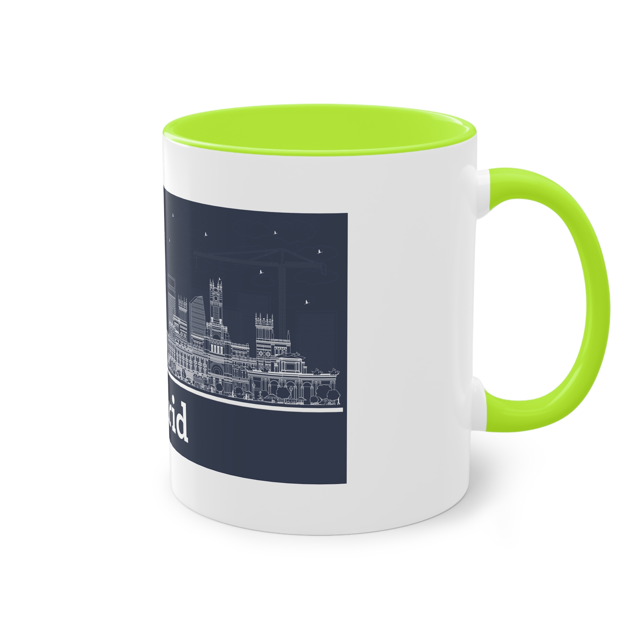 Madrid New Outline Inverse Two Tone Coffee Mug 11oz - Image 28