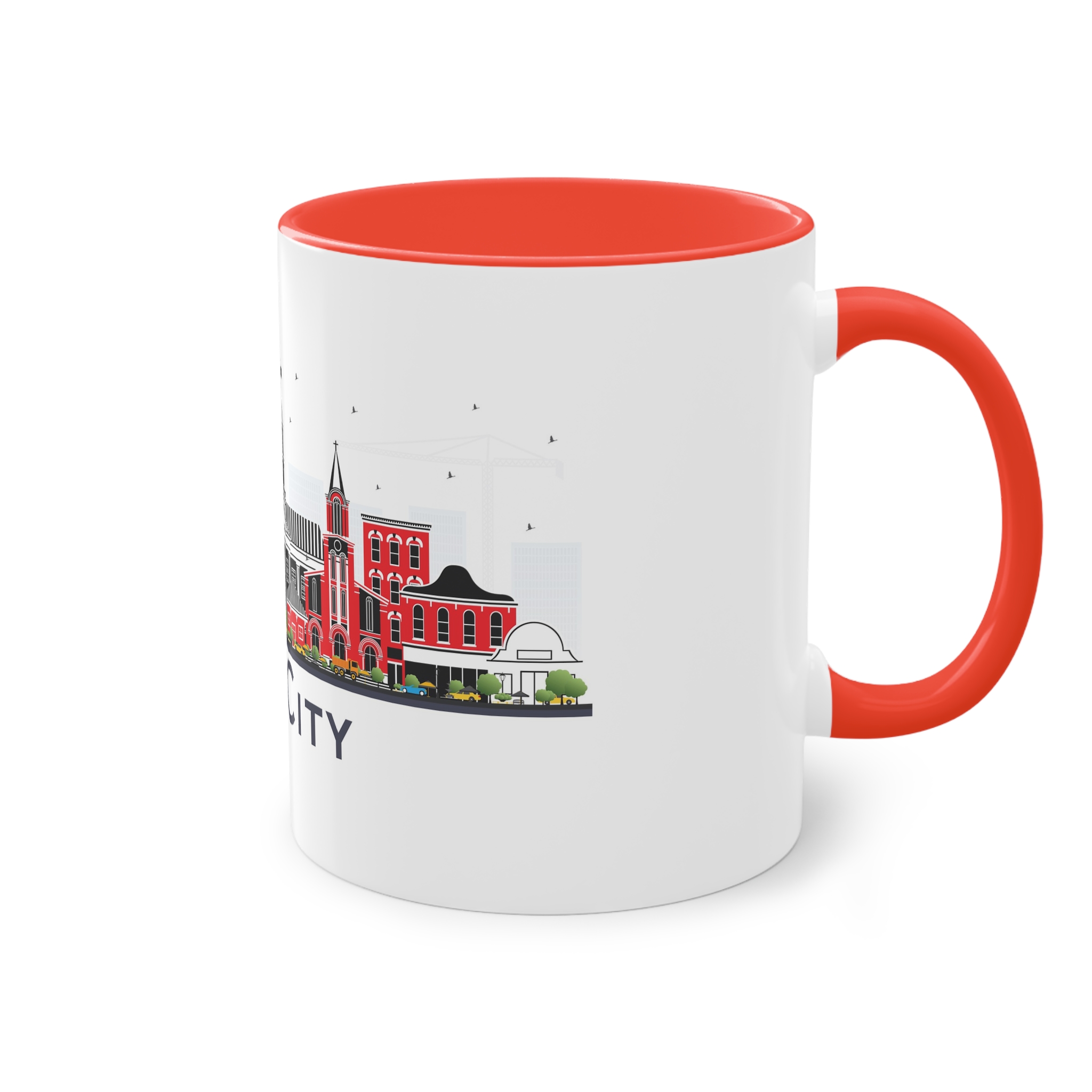 Iowa City Isolated Two Tone Coffee Mug 11oz - Image 4