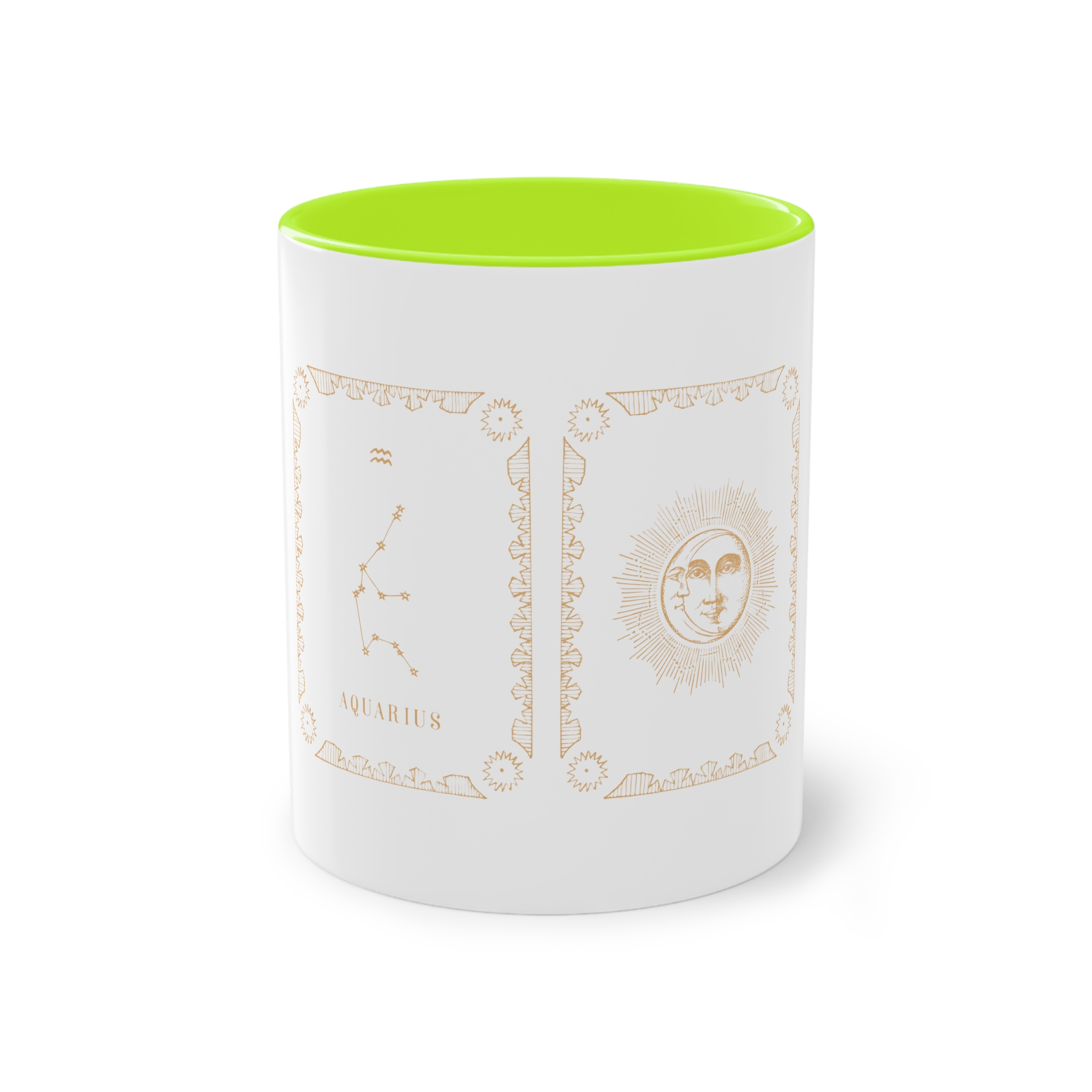 Aquarius Zodiac Two Tone Coffee Mug 11oz - Image 25