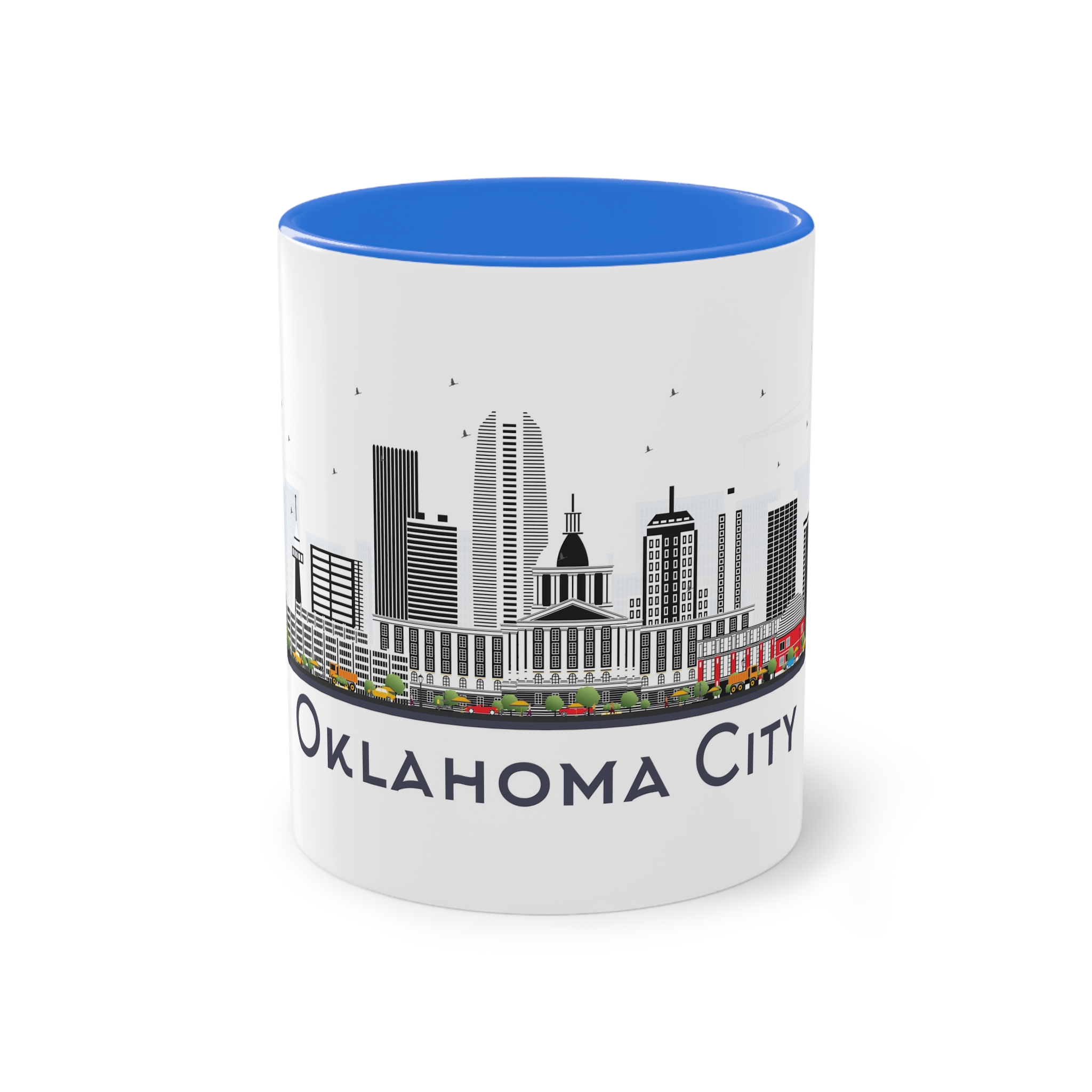 Oklahoma City Isolated Two Tone Coffee Mug 11oz - Image 37