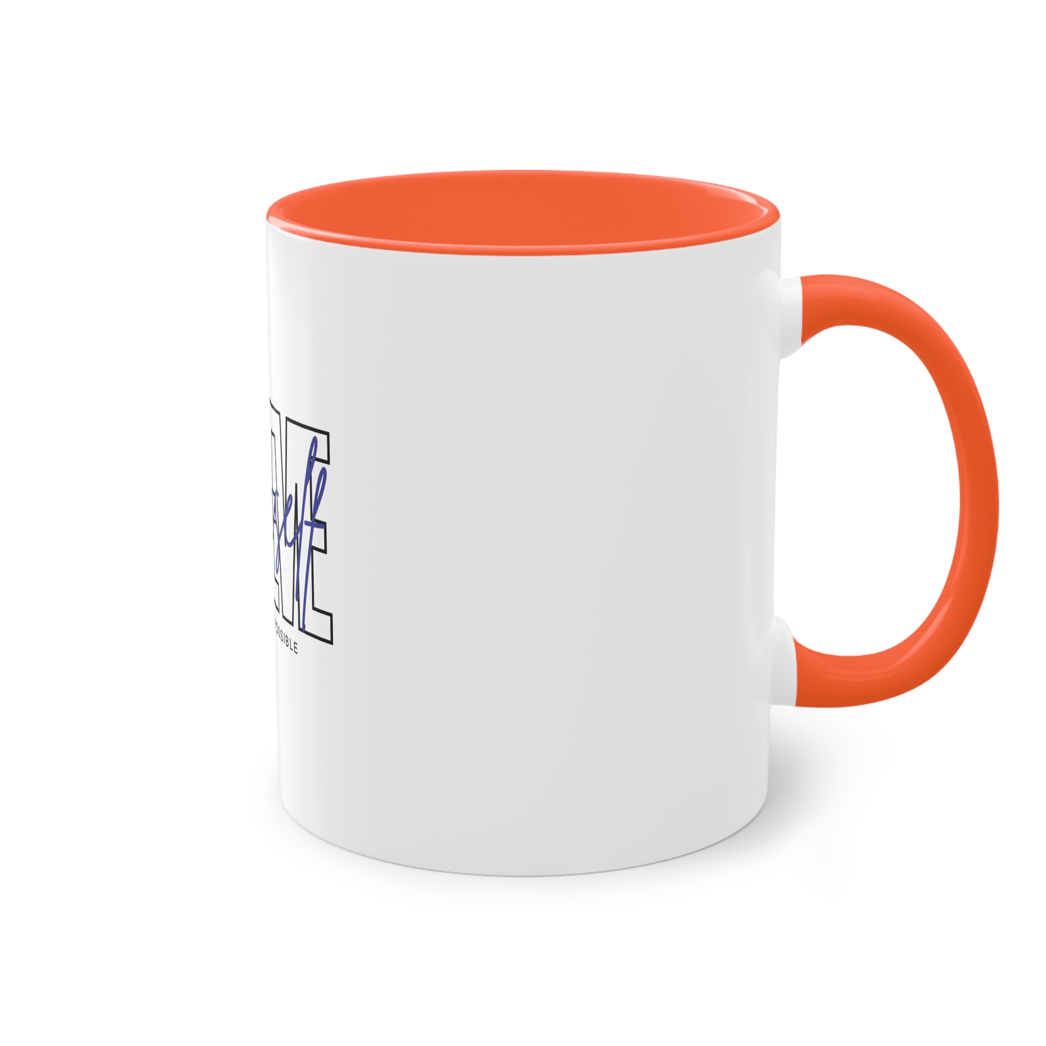 Believe Yourself Positive Affirmation Typography Two Tone Coffee Mug 11oz - Image 16