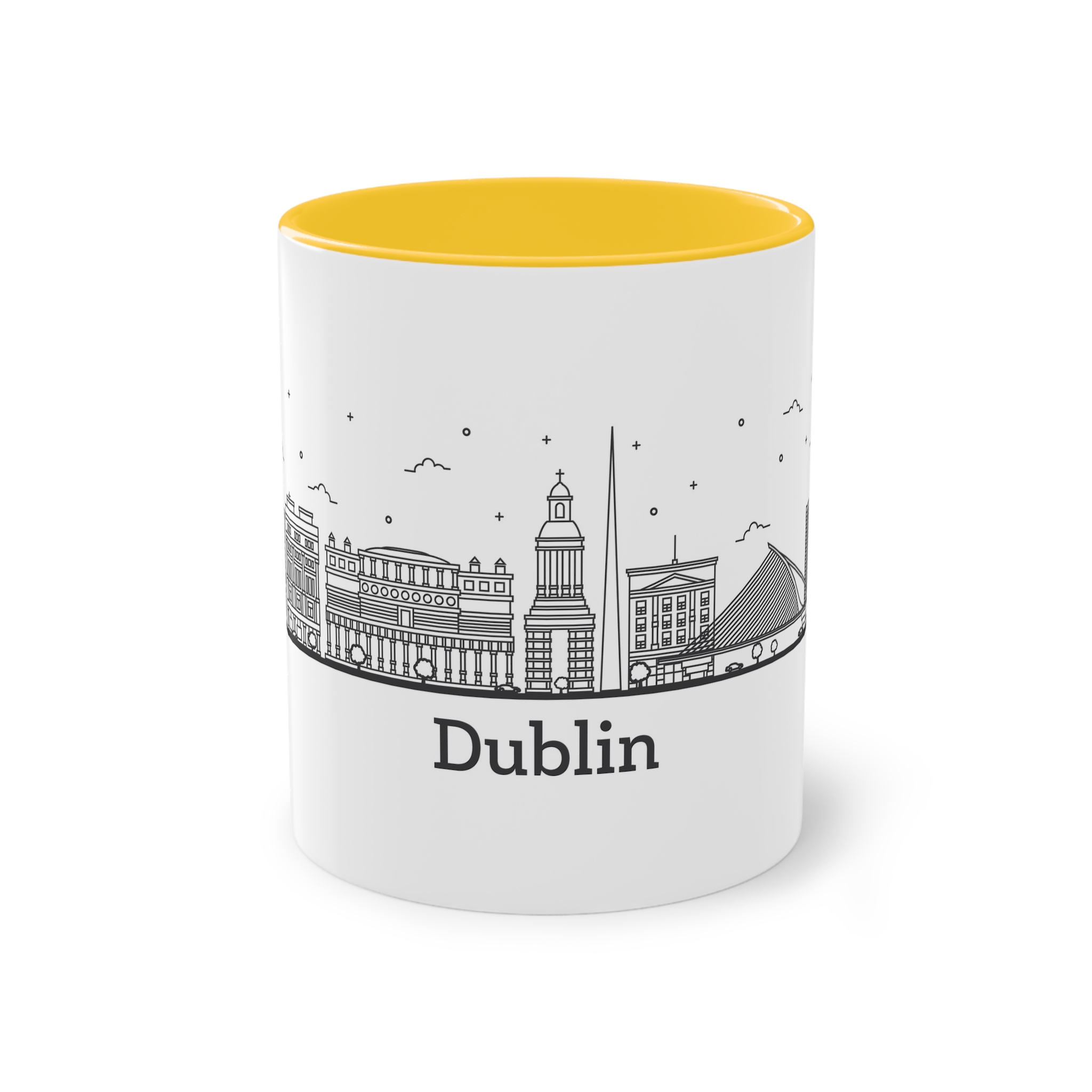 Dublin Outline Bold Two Tone Coffee Mug 11oz - Image 17