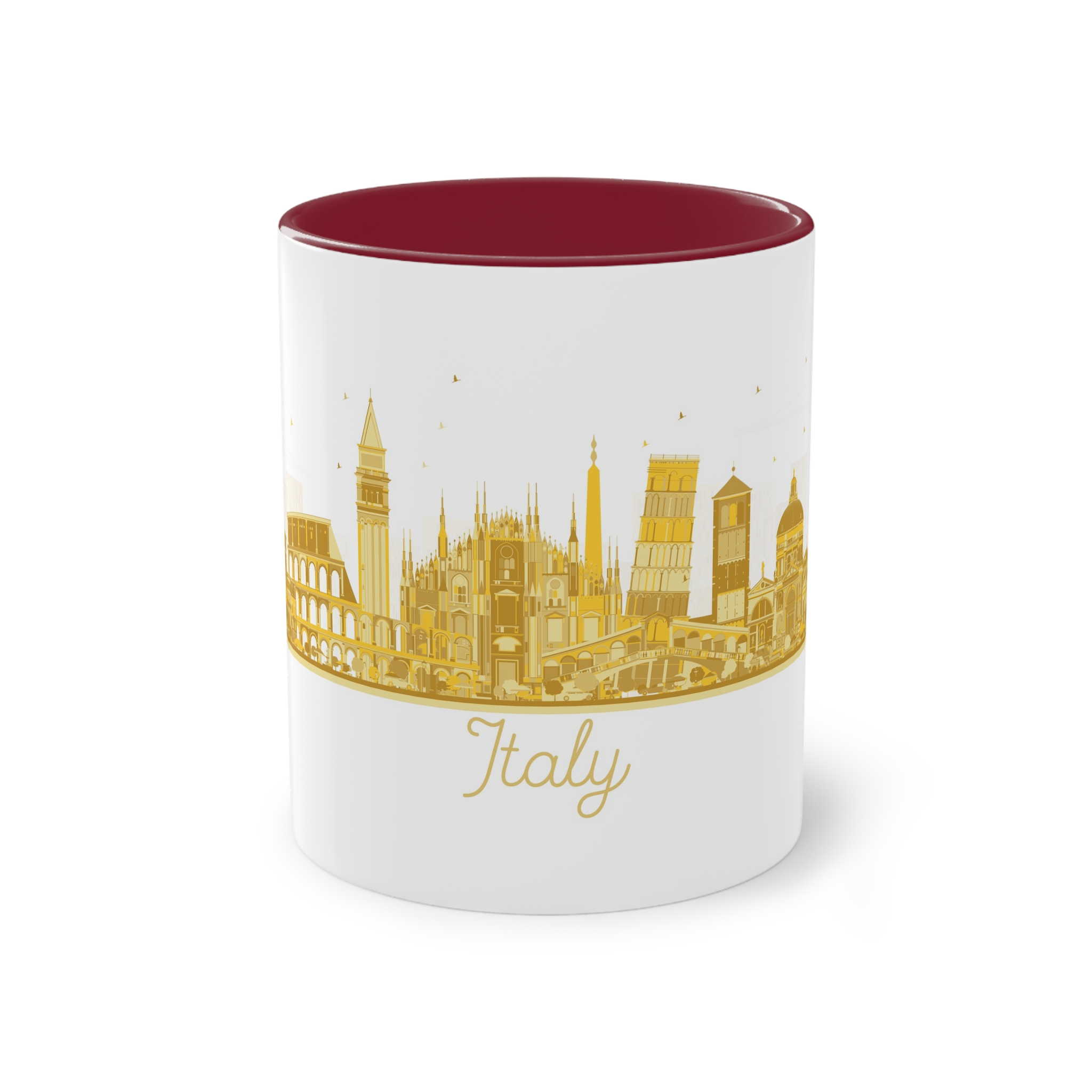 Italy Silhouette Golden 1 Two Tone Coffee Mug 11oz - Image 5