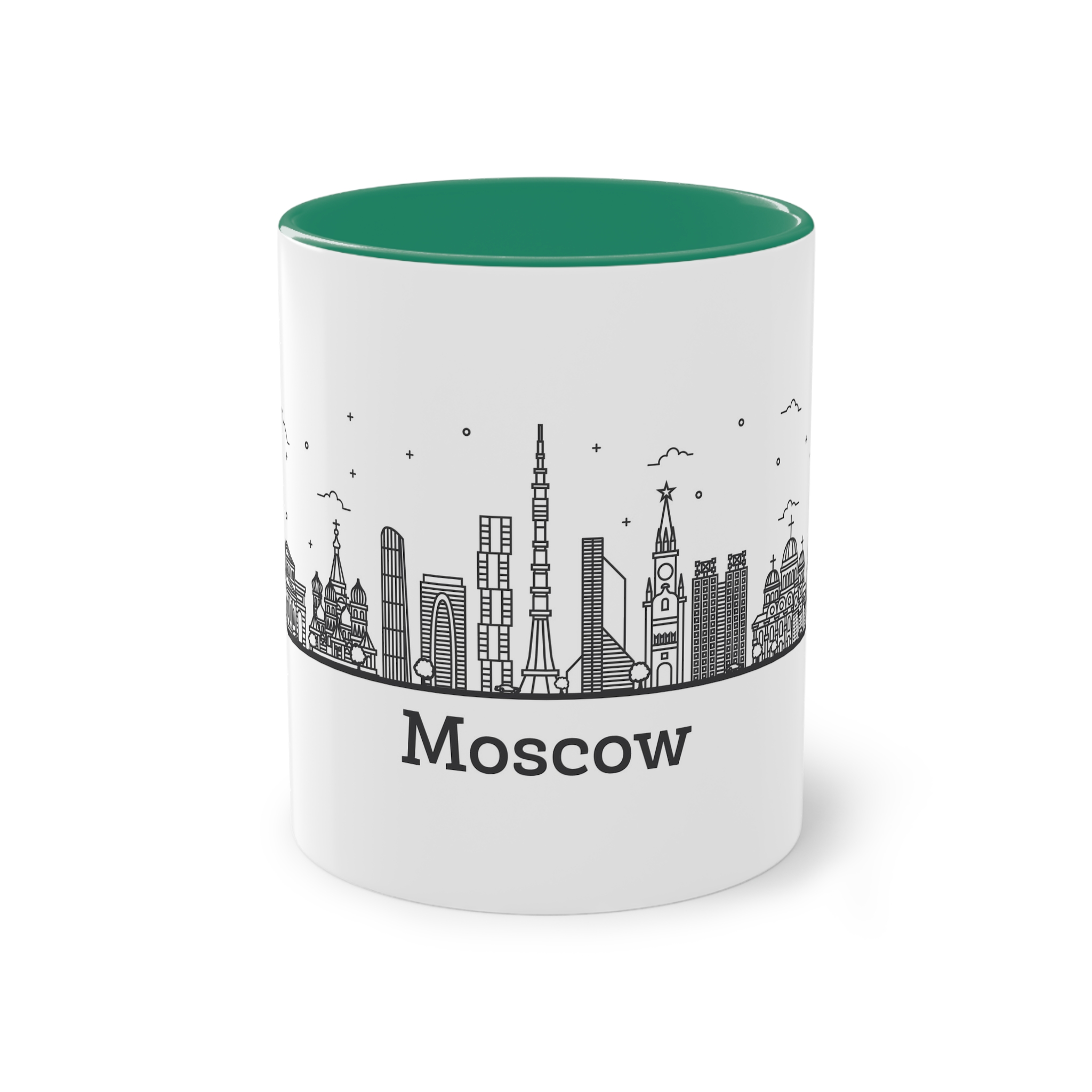 Moscow Outline Bold Two Tone Coffee Mug 11oz - Image 29