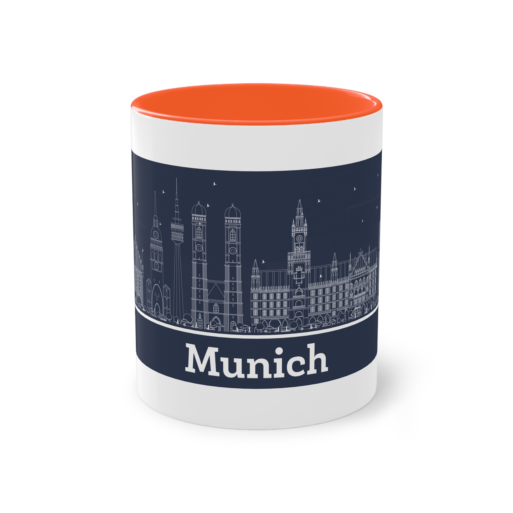 Munich Outline Inverse Two Tone Coffee Mug 11oz - Image 13