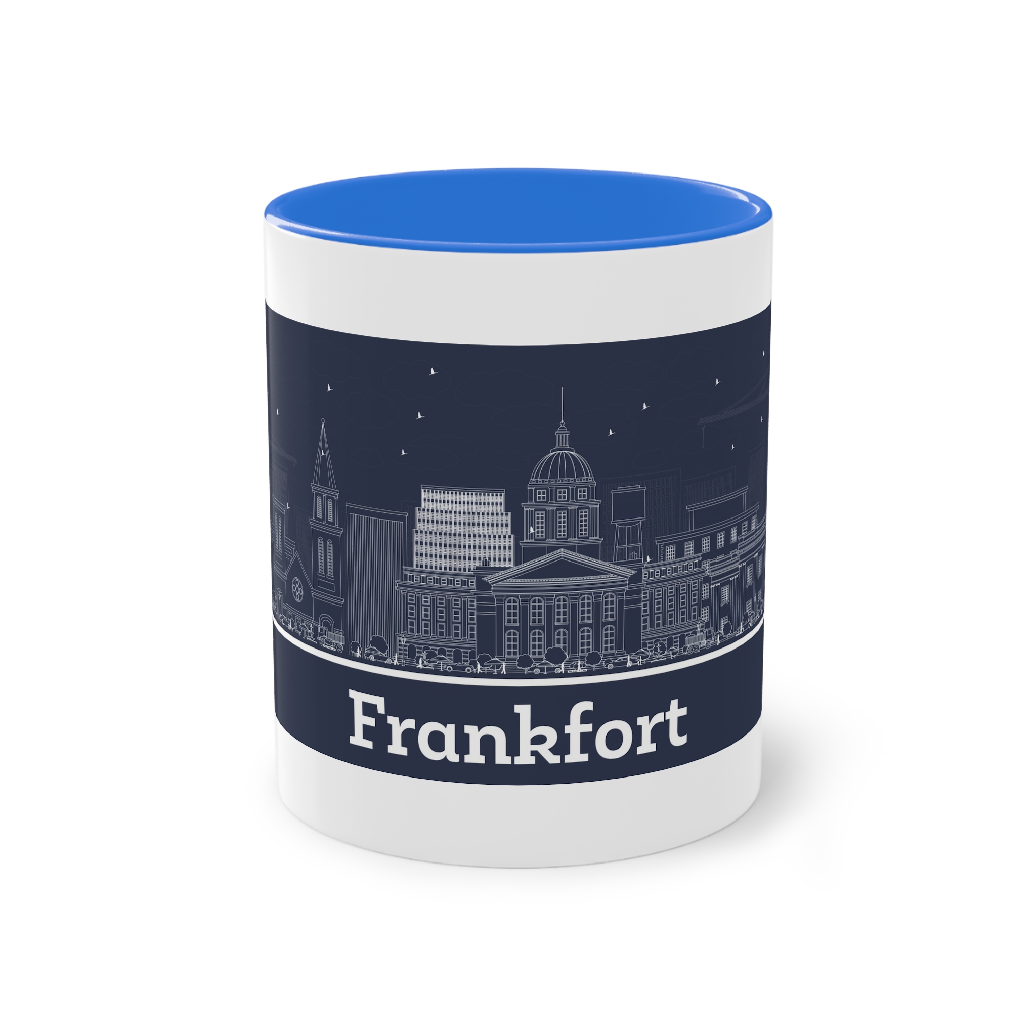 Frankfort Outline Inverse Two Tone Coffee Mug 11oz - Image 37