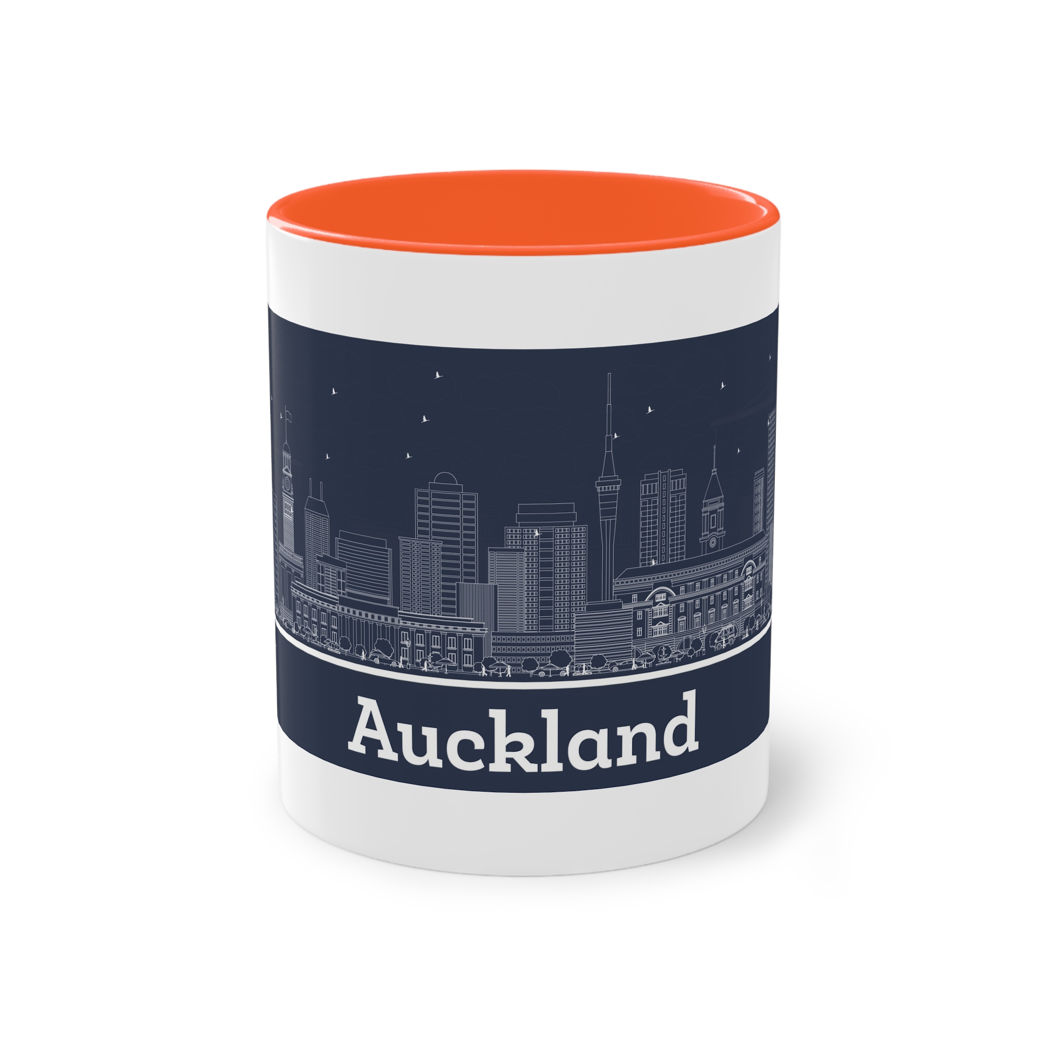 Auckland Outline Inverse Two Tone Coffee Mug 11oz - Image 13