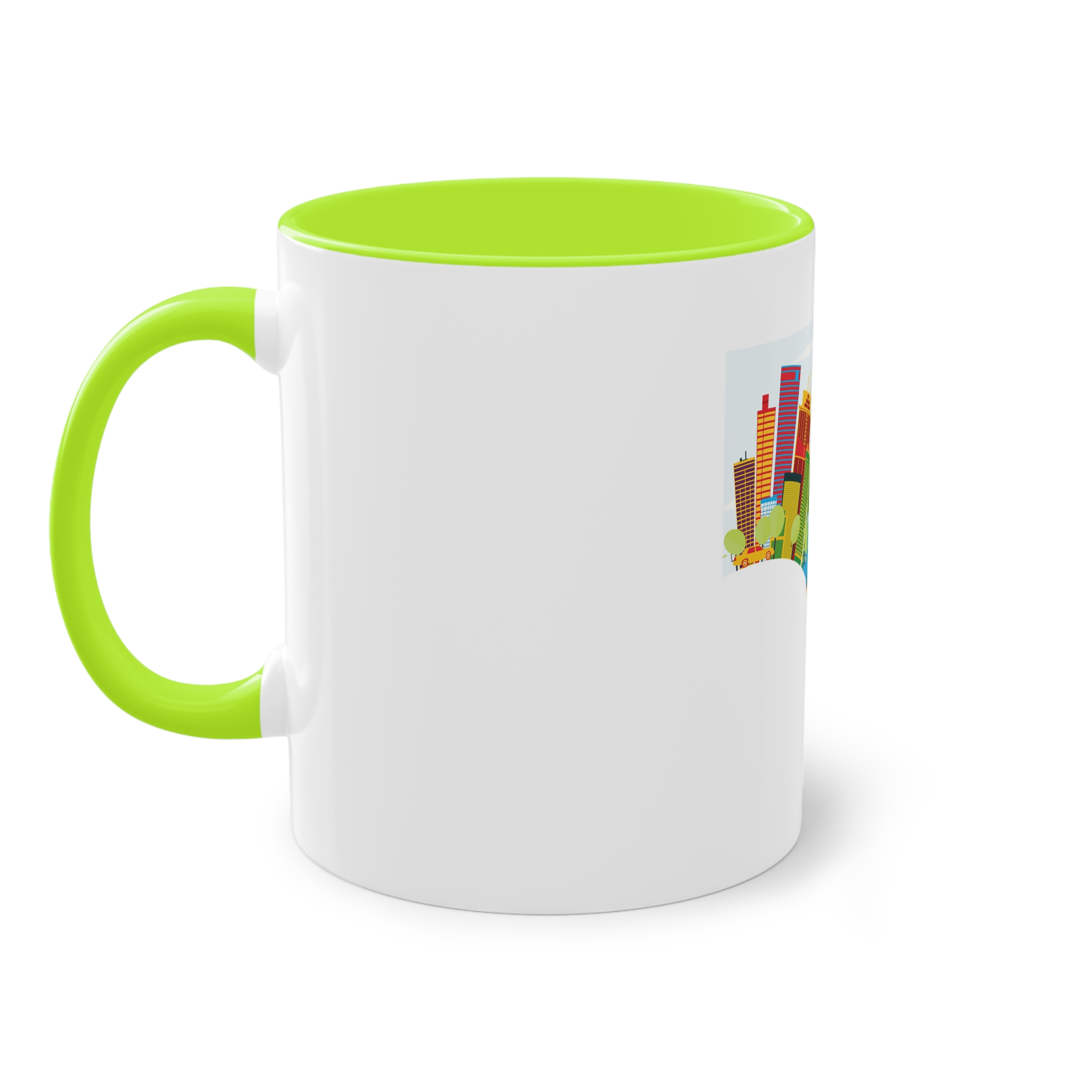 Panama Color Corner Cloud Two Tone Coffee Mug 11oz - Image 27