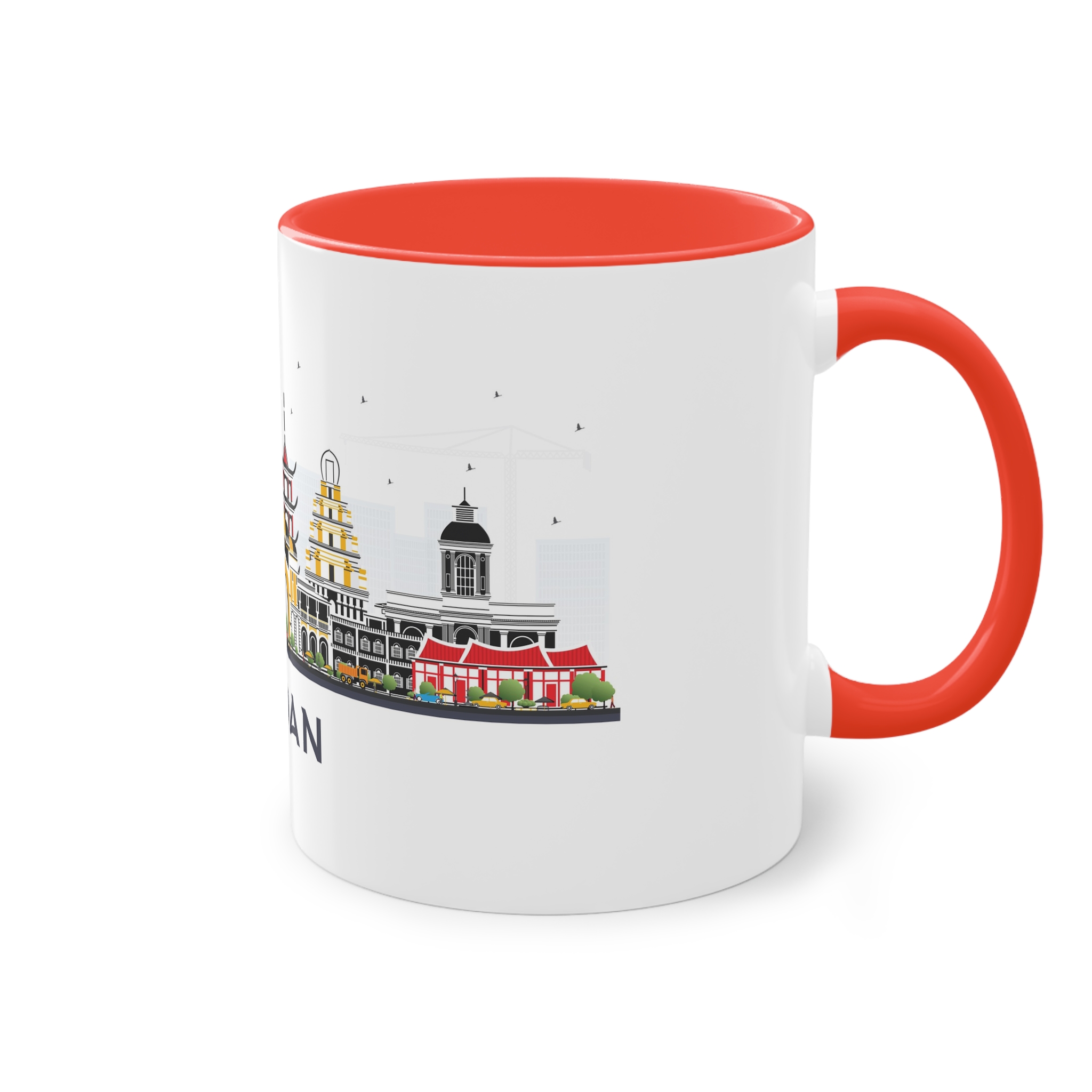 Medan Isolated Two Tone Coffee Mug 11oz - Image 4