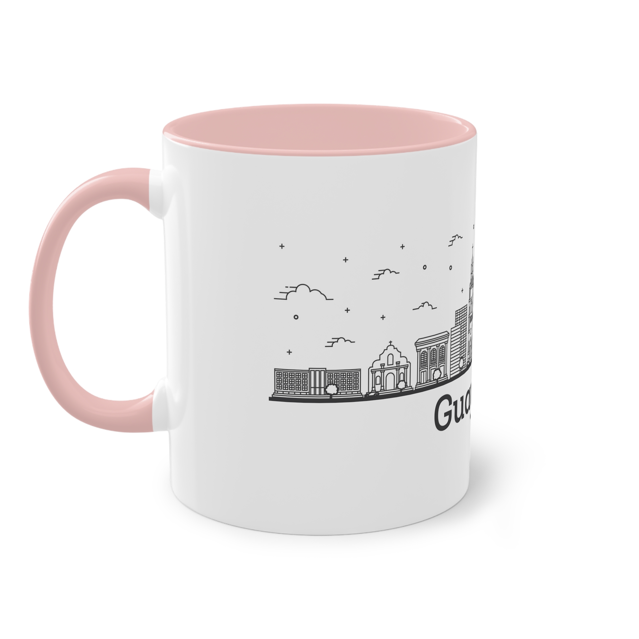 Guayaquil Outline Bold Two Tone Coffee Mug 11oz - Image 47