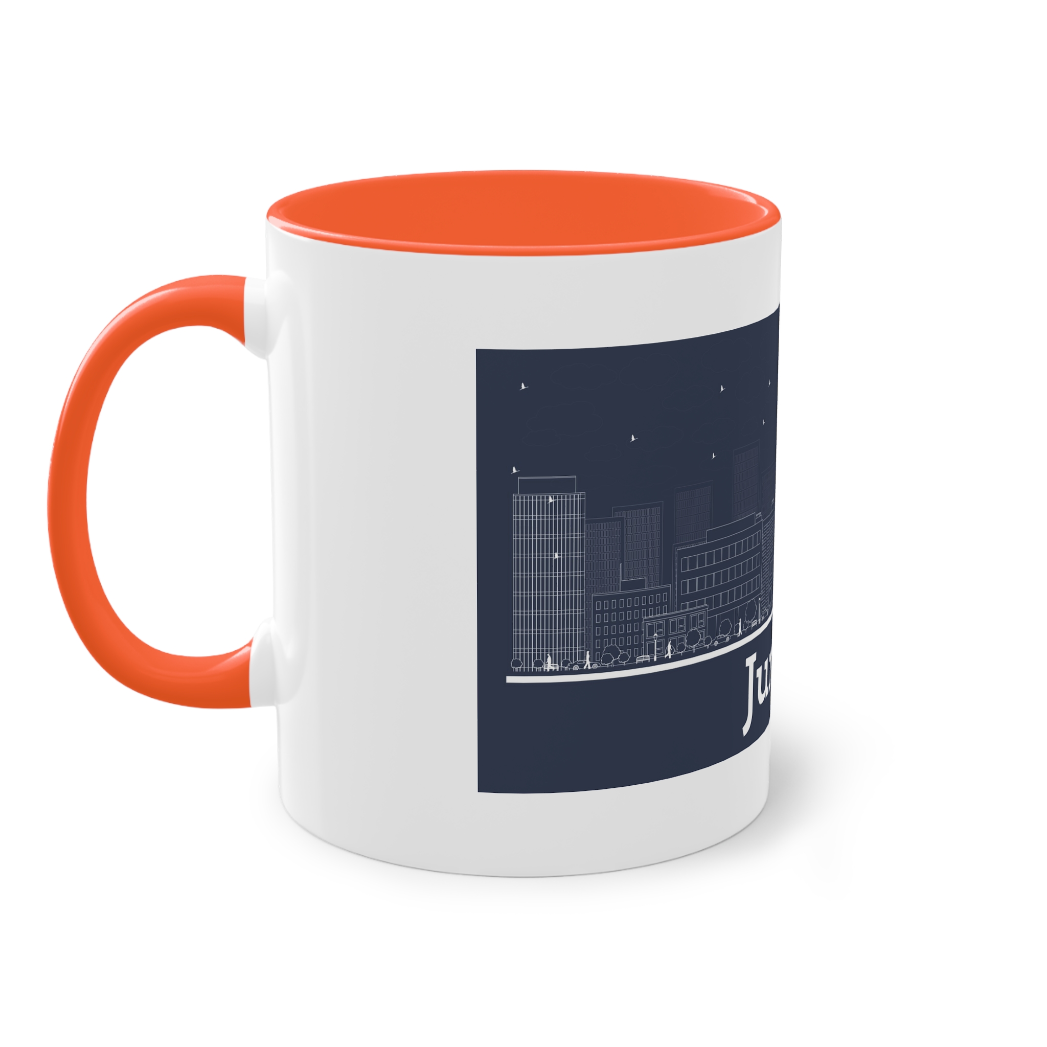 Juneau Outline Inverse Two Tone Coffee Mug 11oz - Image 15