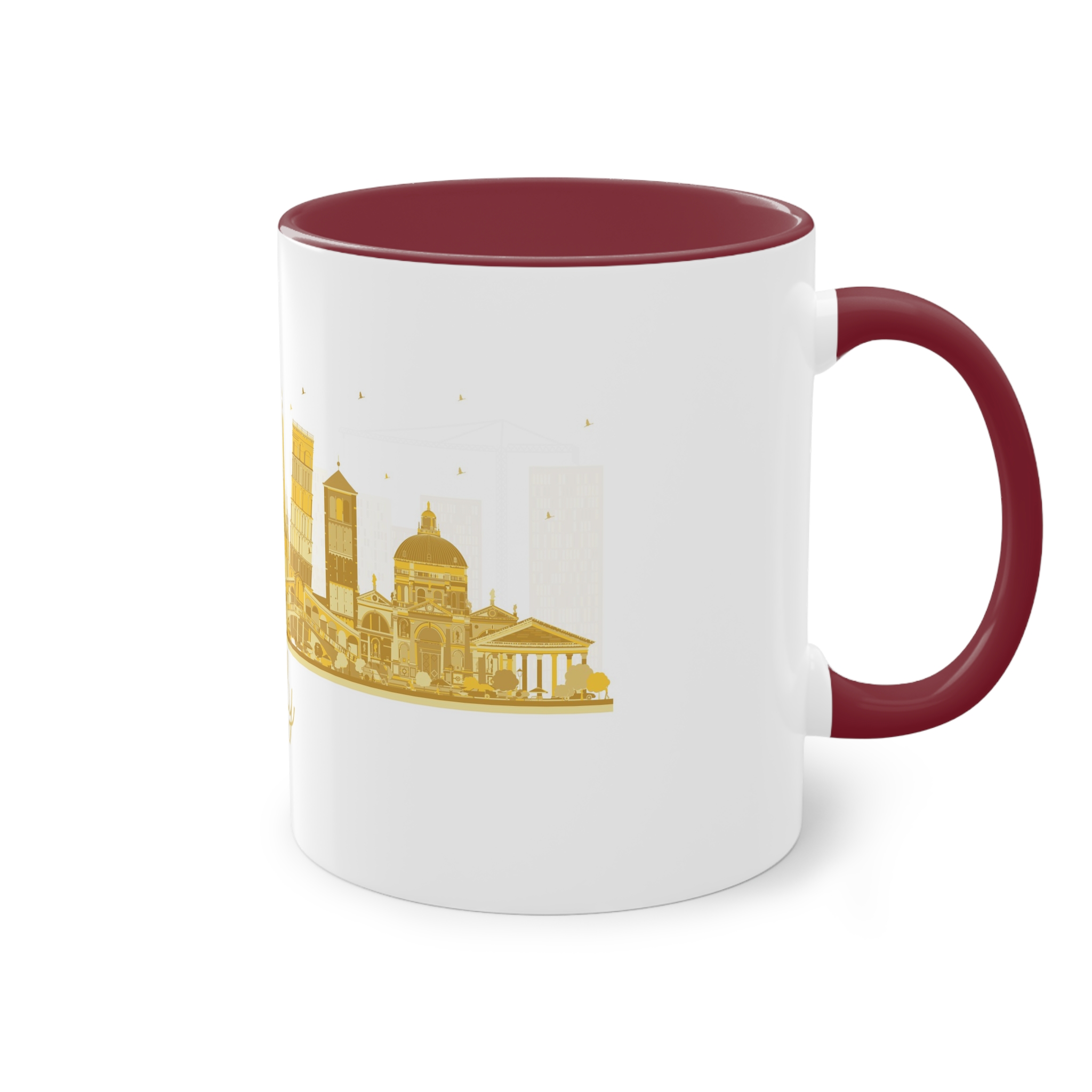 Italy Silhouette Golden 1 Two Tone Coffee Mug 11oz - Image 8