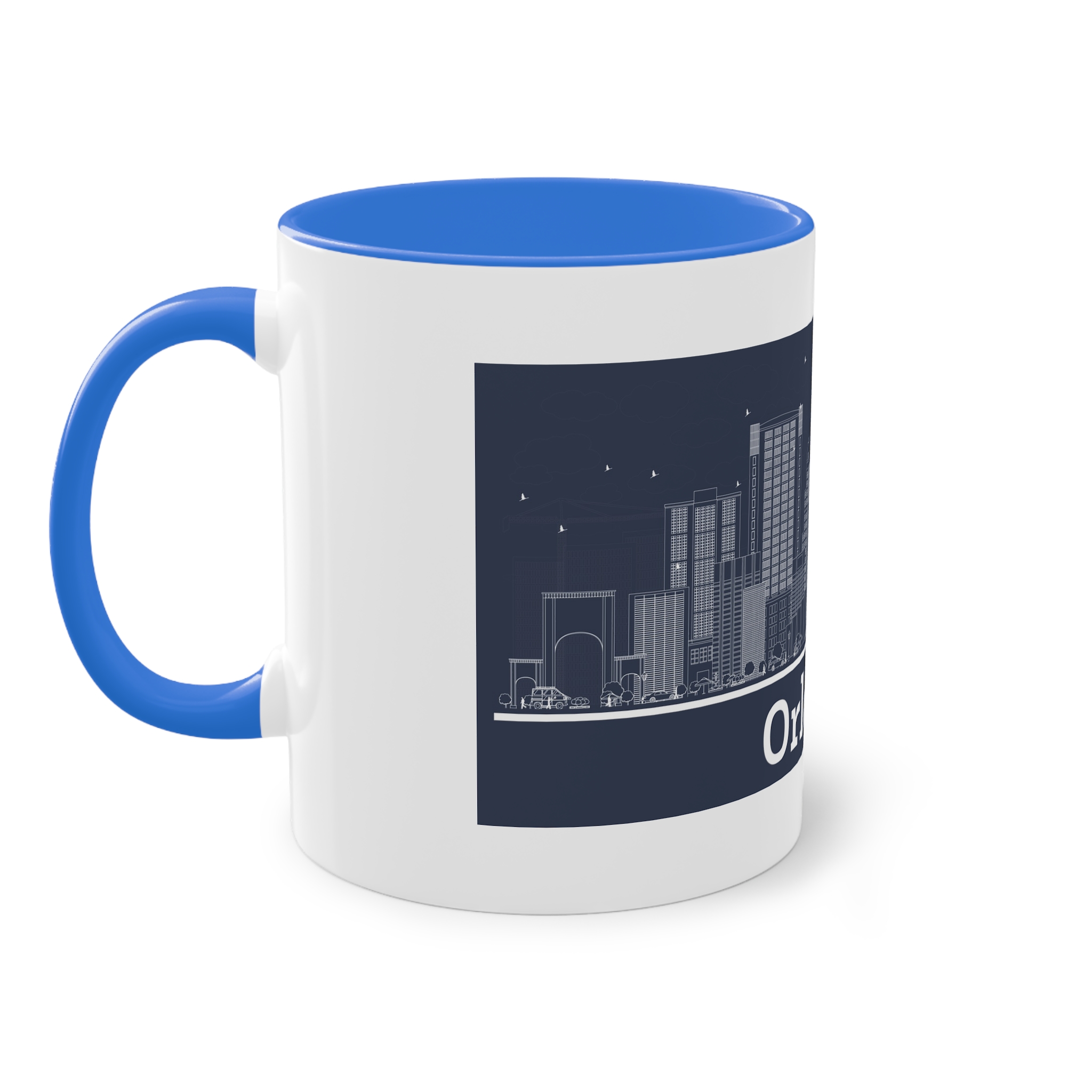 Orlando Outline Inverse Two Tone Coffee Mug 11oz - Image 39