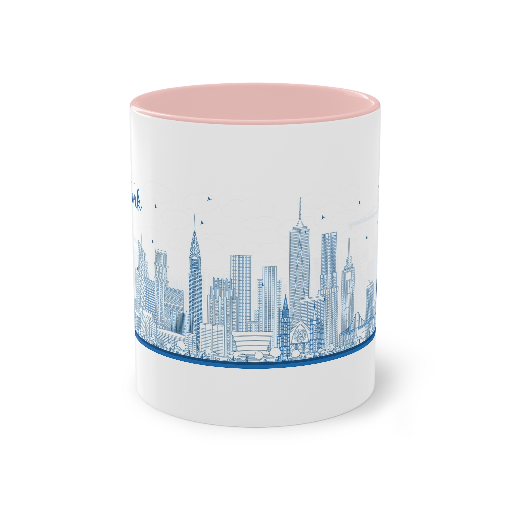 New York New Outline Two Tone Coffee Mug 11oz - Image 45