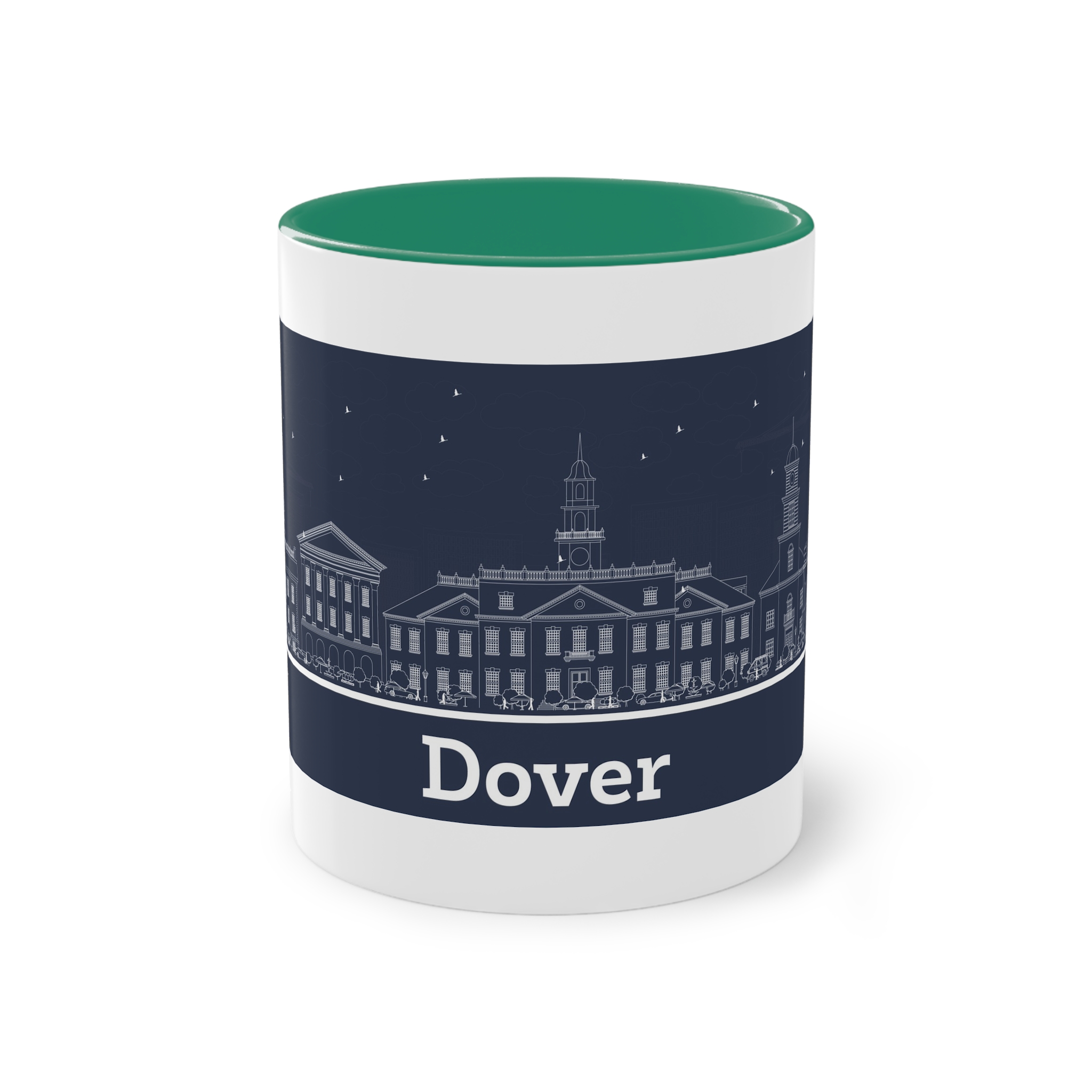 Dover Outline Inverse Two Tone Coffee Mug 11oz - Image 29