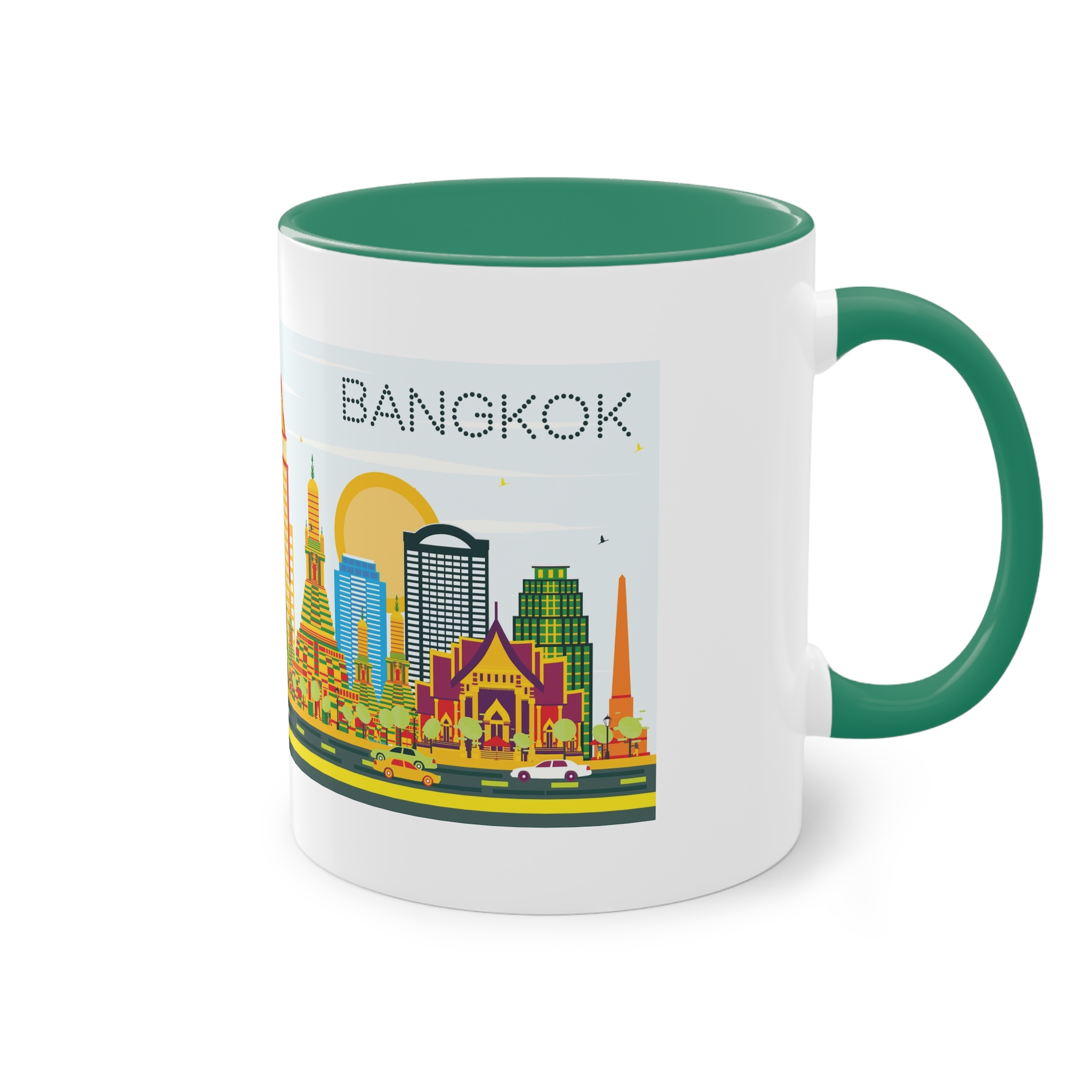 Bangkok Color Two Tone Coffee Mug 11oz - Image 32
