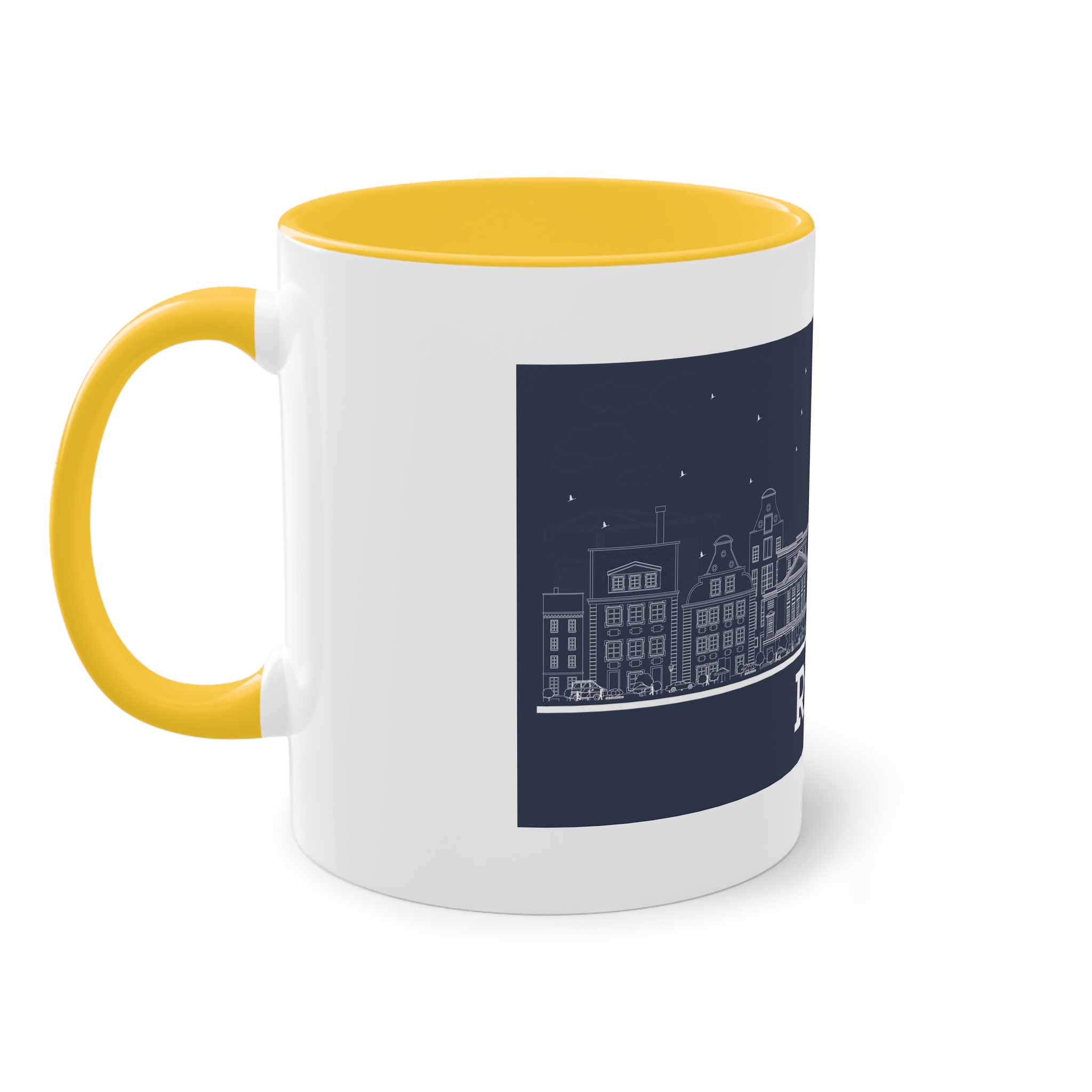 Riga Outline Inverse Two Tone Coffee Mug 11oz - Image 19