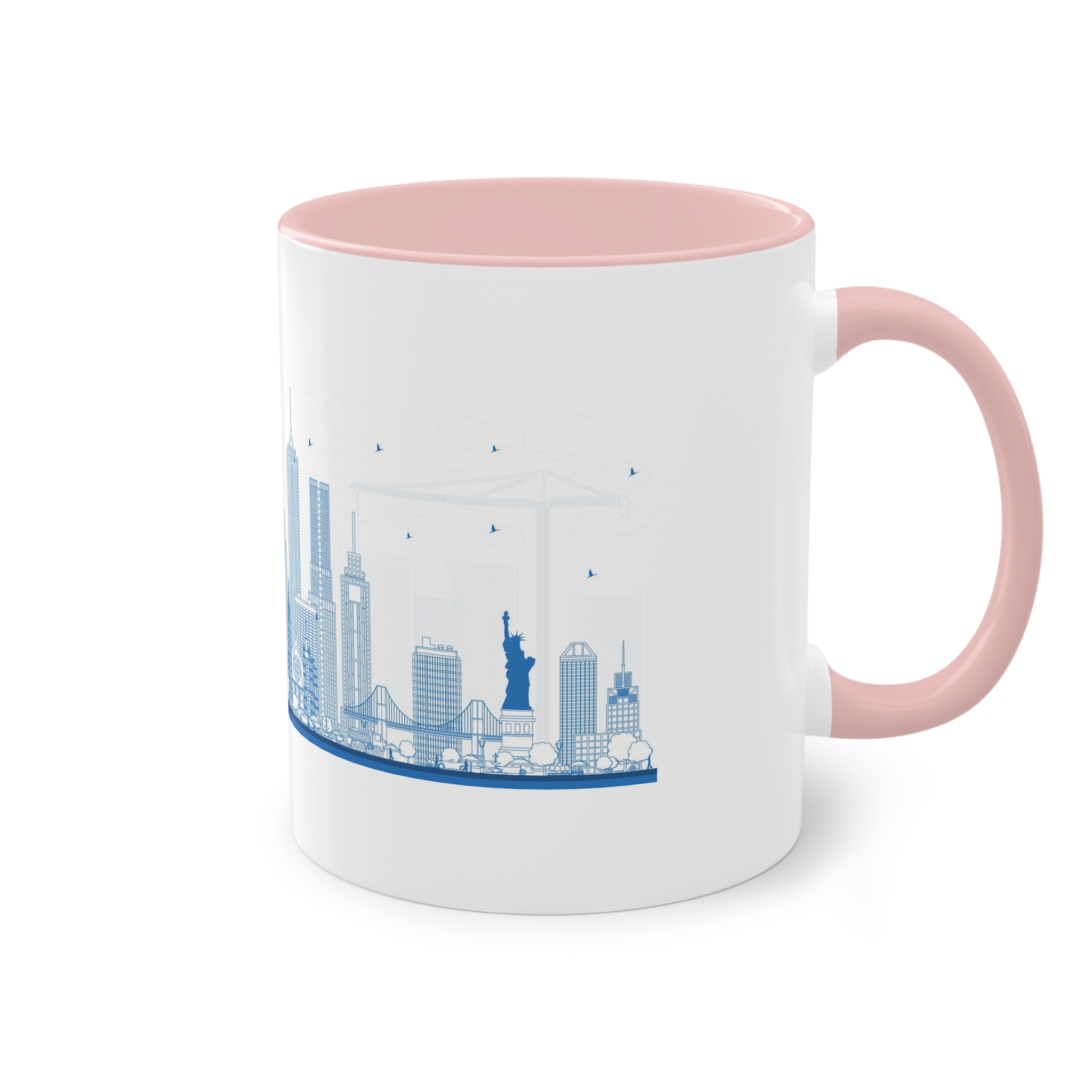 New York New Outline Two Tone Coffee Mug 11oz - Image 48