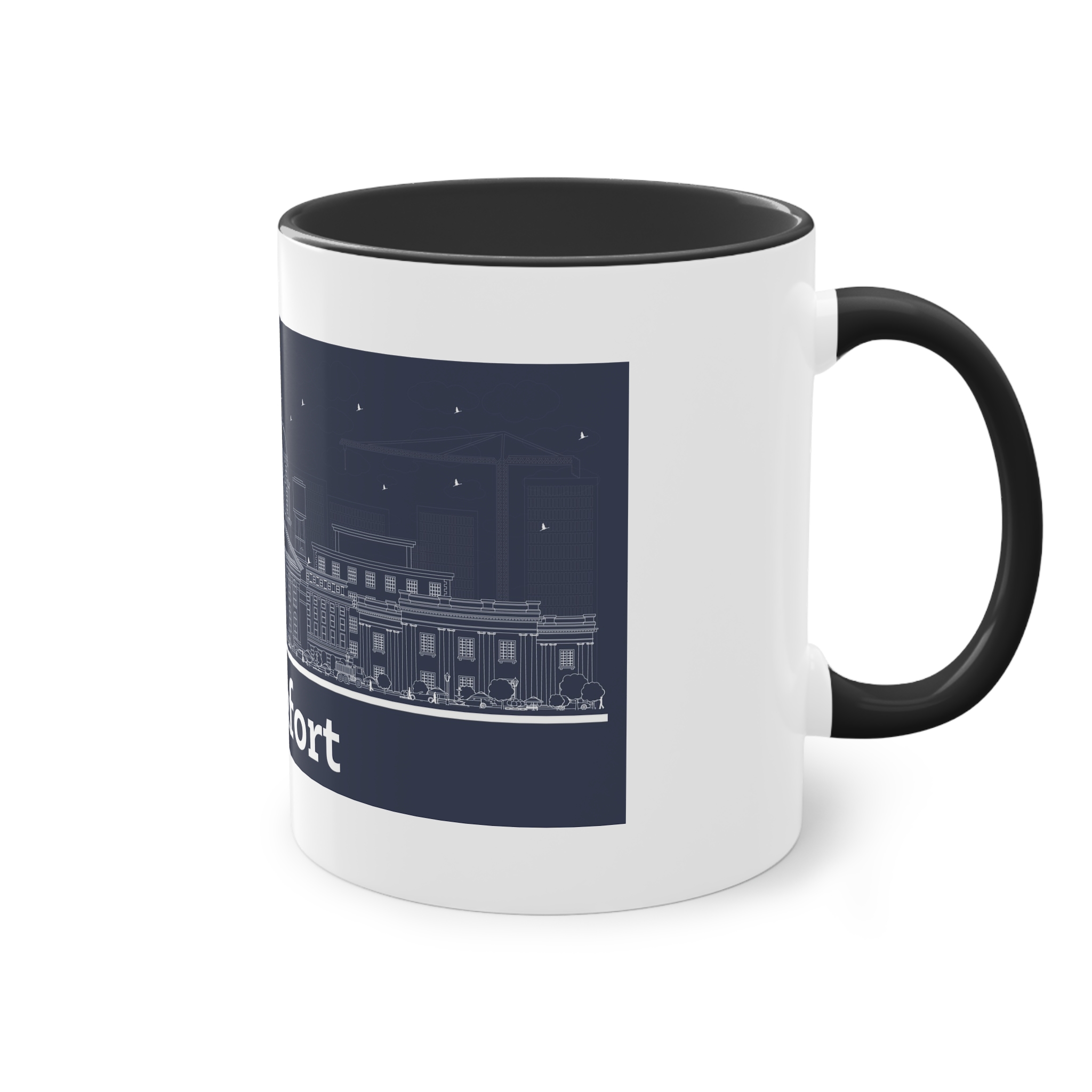 Frankfort Outline Inverse Two Tone Coffee Mug 11oz - Image 12