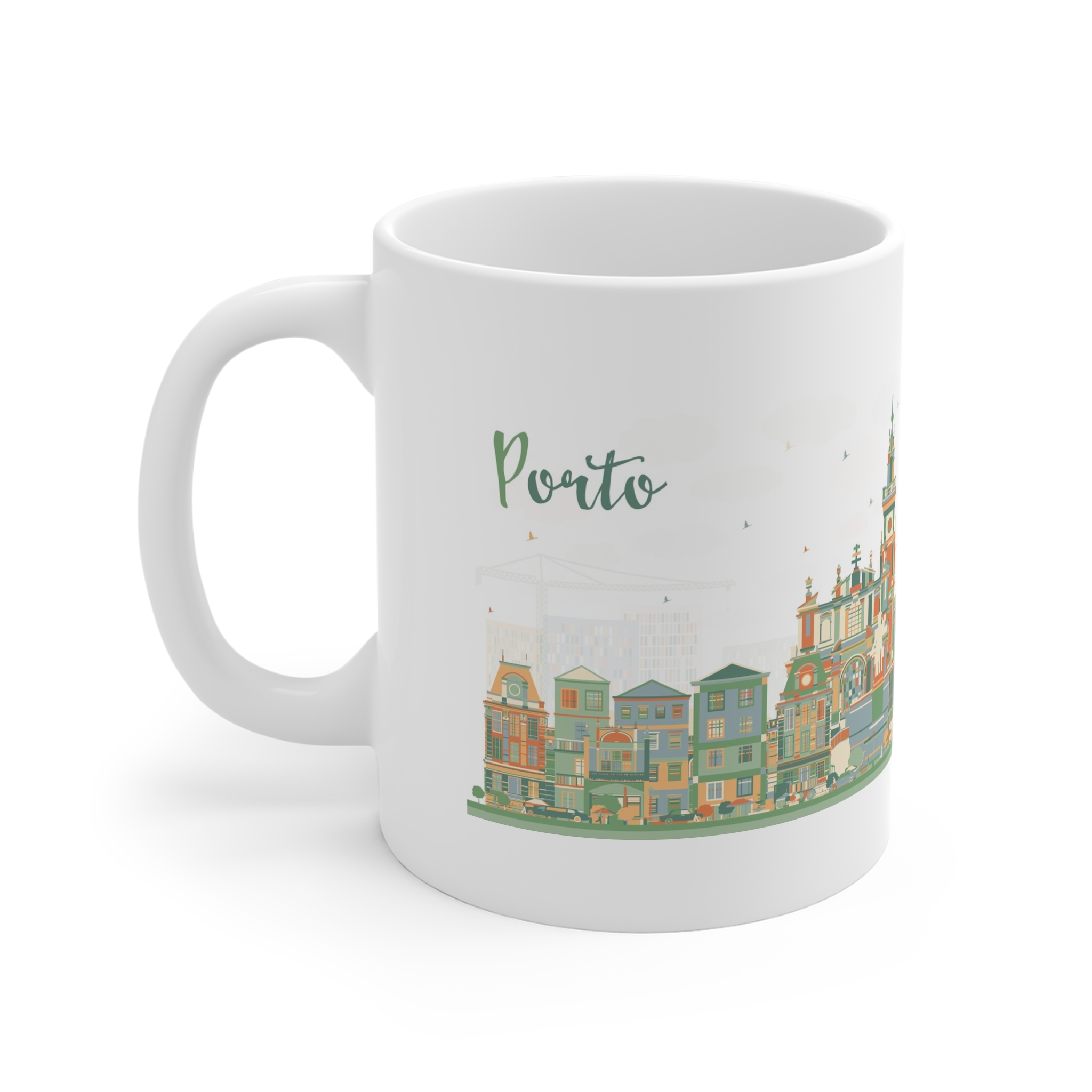Porto Ver 1 11oz White Mug - Image 2