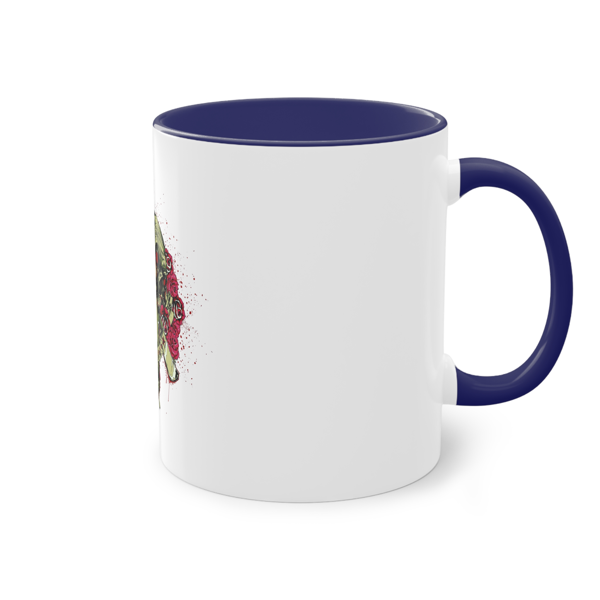 Back Back Zombie Skulls With Blades Knuckle Duster Two Tone Coffee Mug 11oz - Image 44
