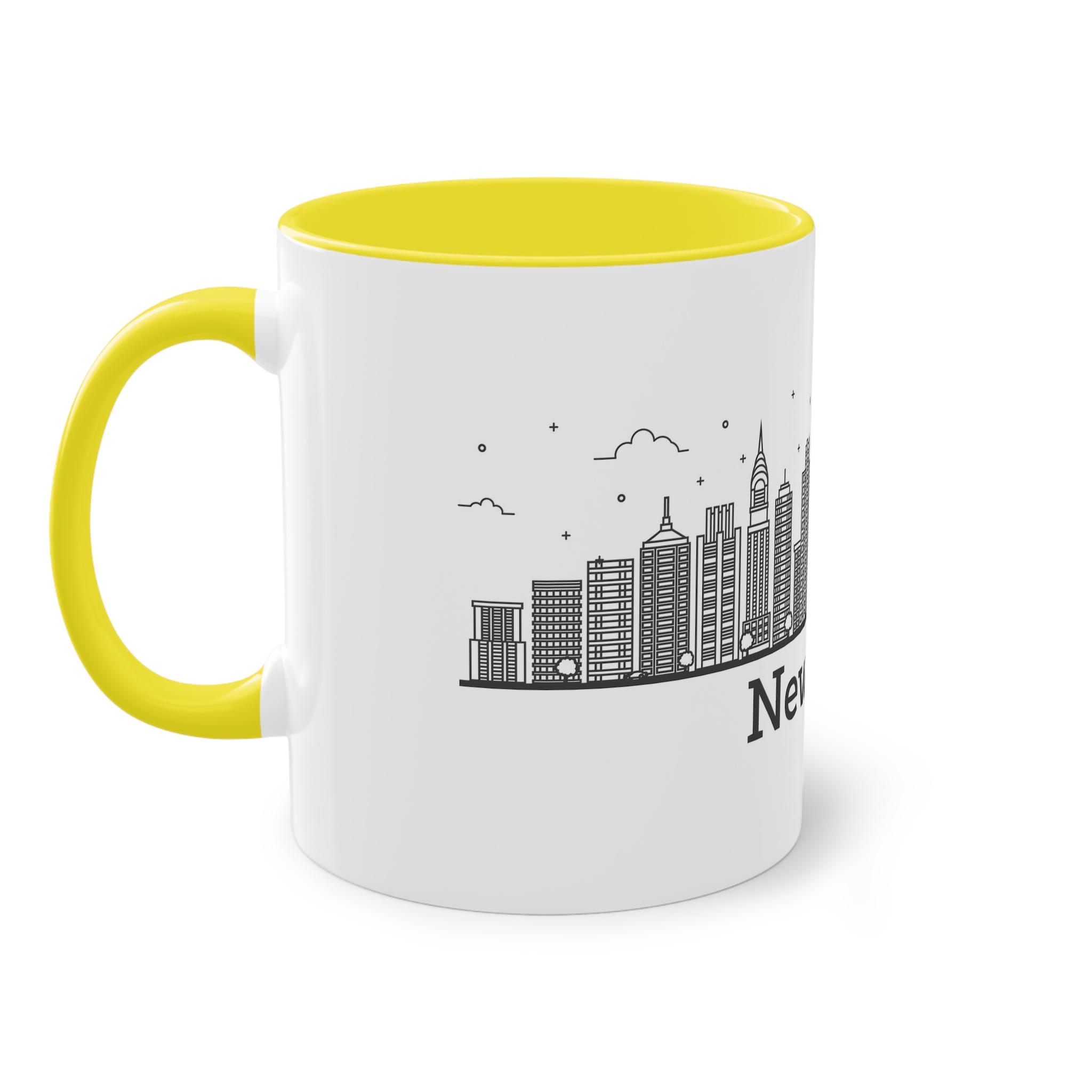 New York Outline Bold 2018 Two Tone Coffee Mug 11oz - Image 23