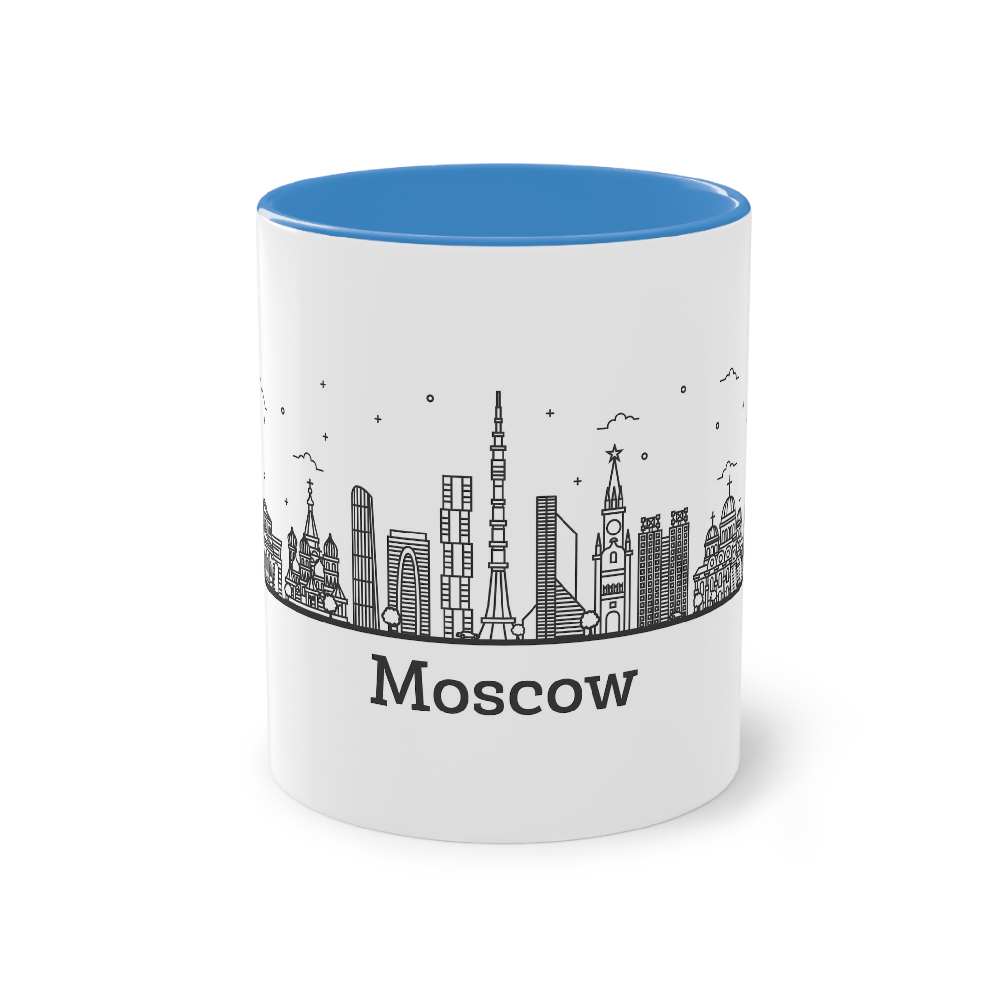 Moscow Outline Bold Two Tone Coffee Mug 11oz - Image 33