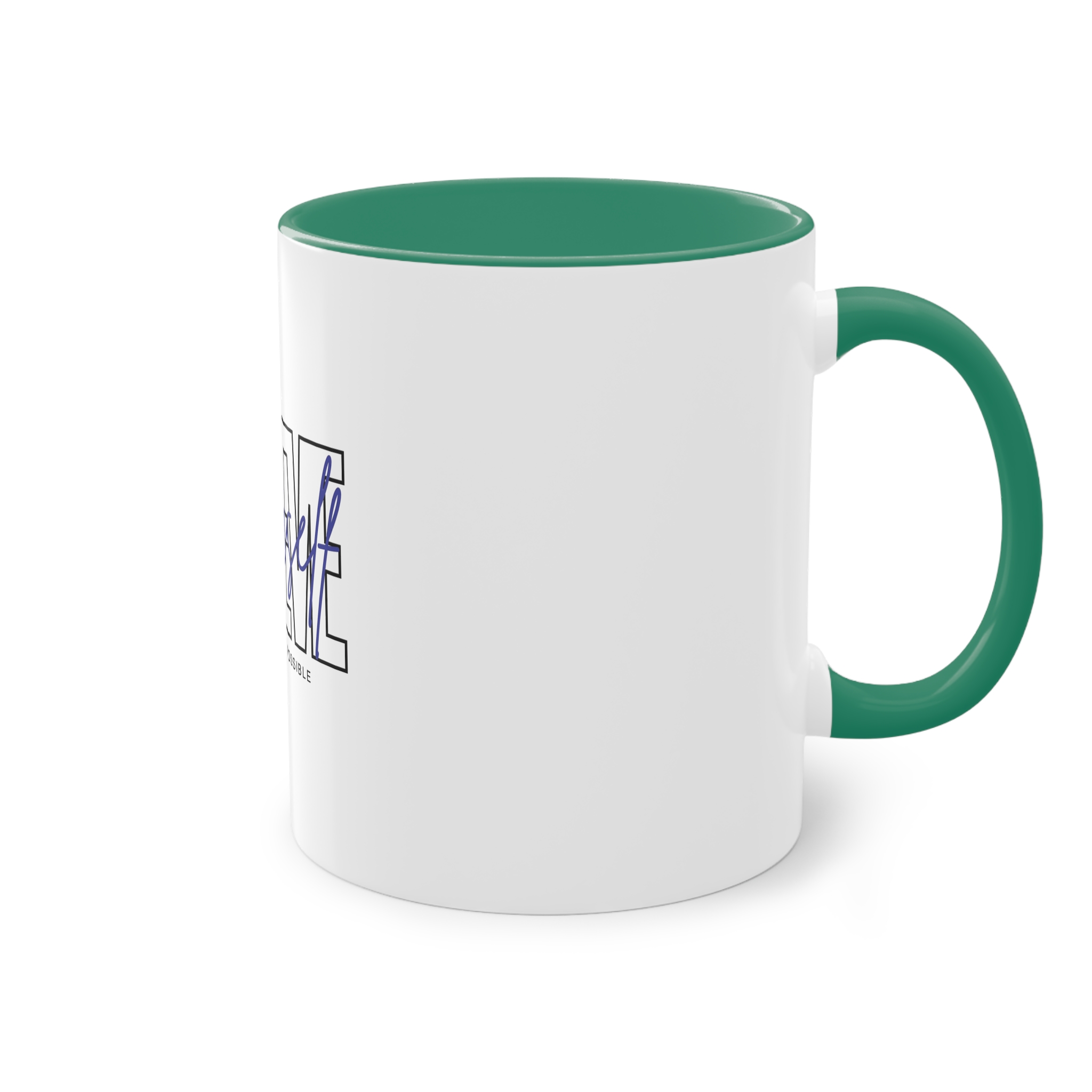 Believe Yourself Positive Affirmation Typography Two Tone Coffee Mug 11oz - Image 32