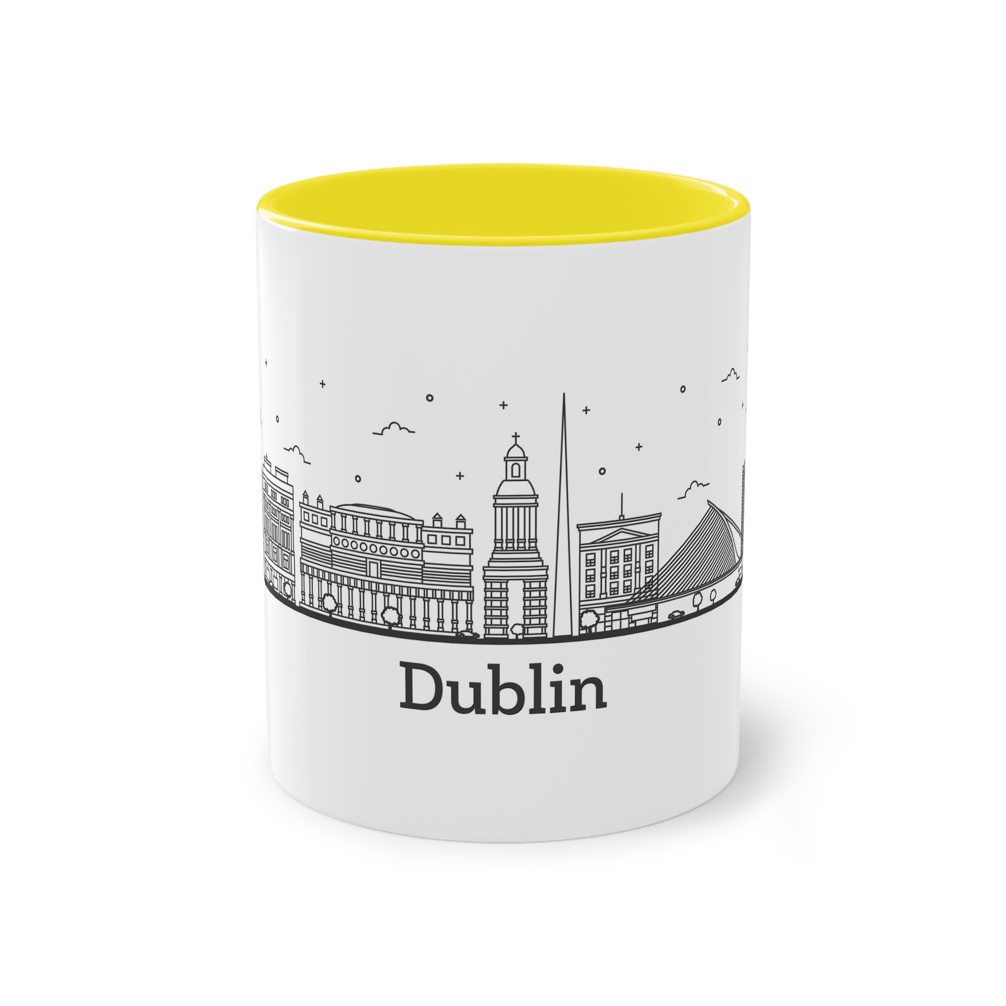 Dublin Outline Bold Two Tone Coffee Mug 11oz - Image 21