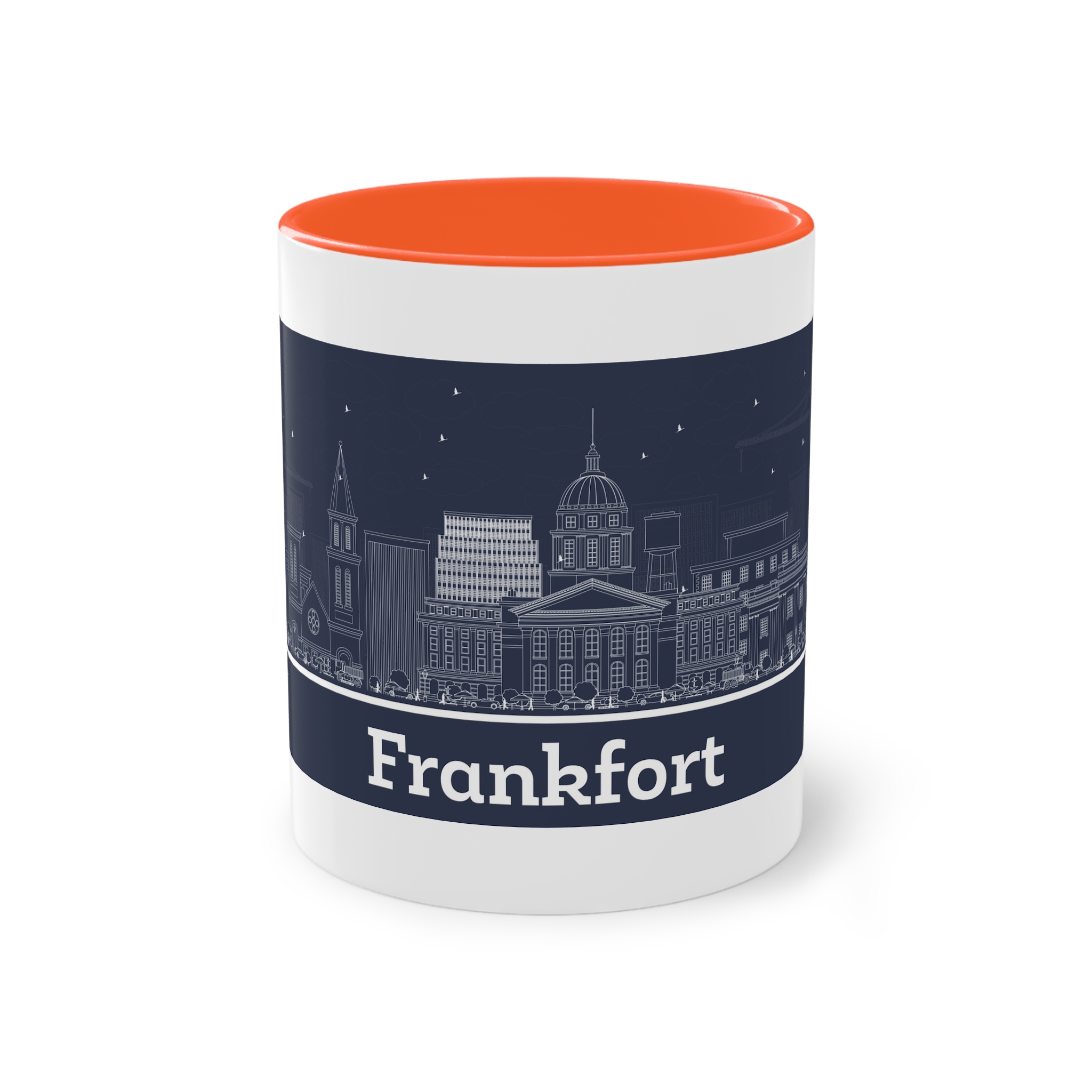 Frankfort Outline Inverse Two Tone Coffee Mug 11oz - Image 13