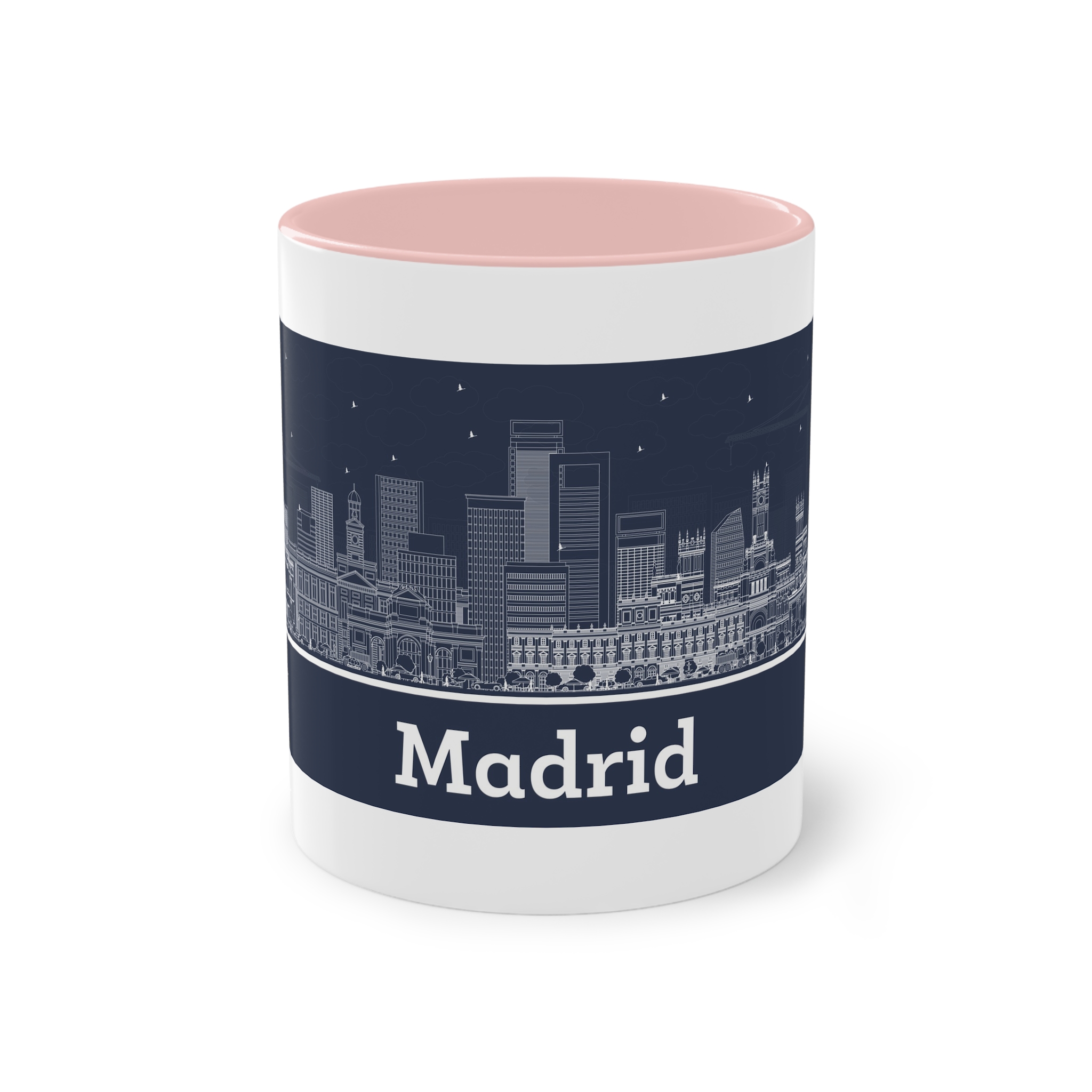 Madrid New Outline Inverse Two Tone Coffee Mug 11oz - Image 45