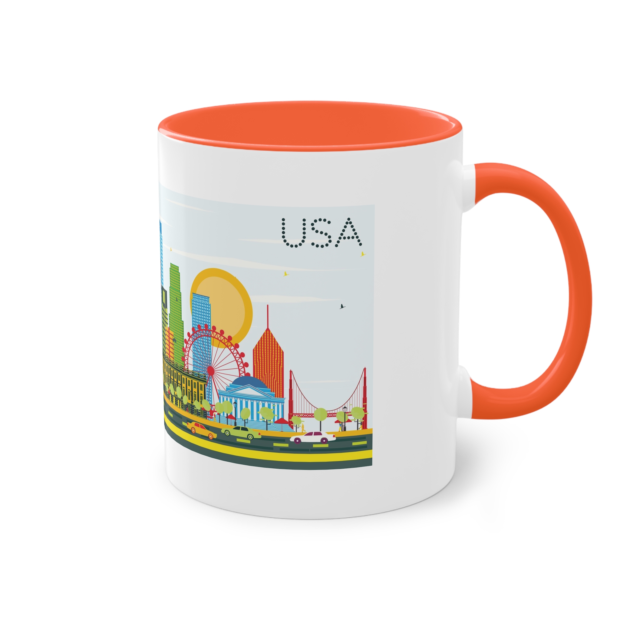 Usa Color Two Tone Coffee Mug 11oz - Image 16