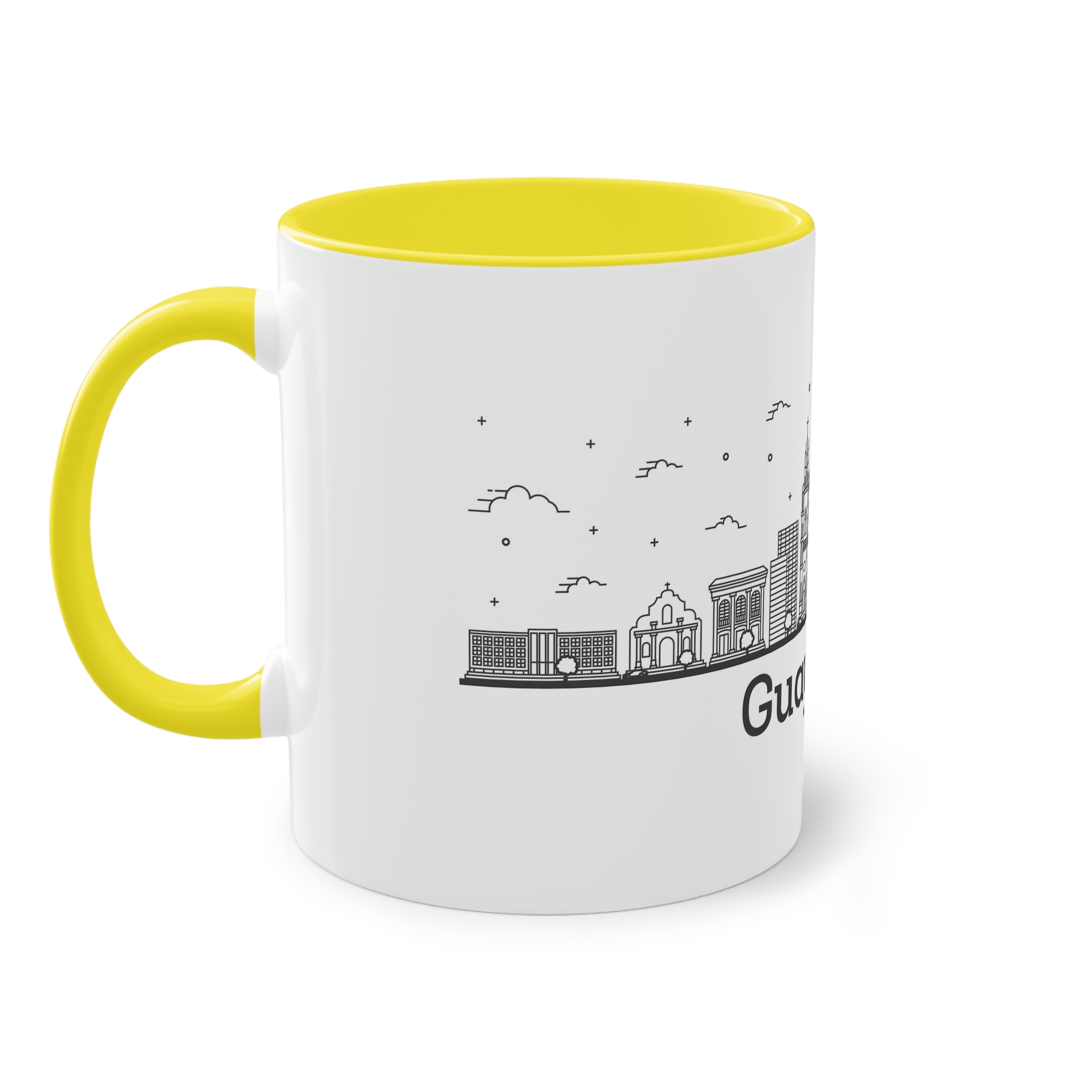 Guayaquil Outline Bold Two Tone Coffee Mug 11oz - Image 23
