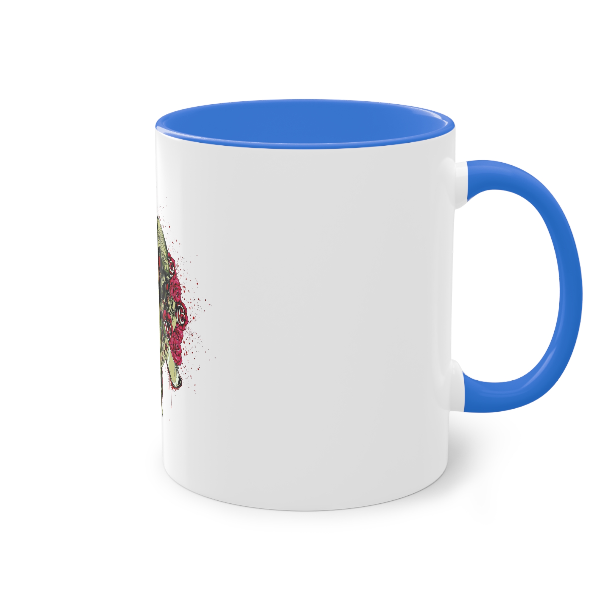 Back Back Zombie Skulls With Blades Knuckle Duster Two Tone Coffee Mug 11oz - Image 40