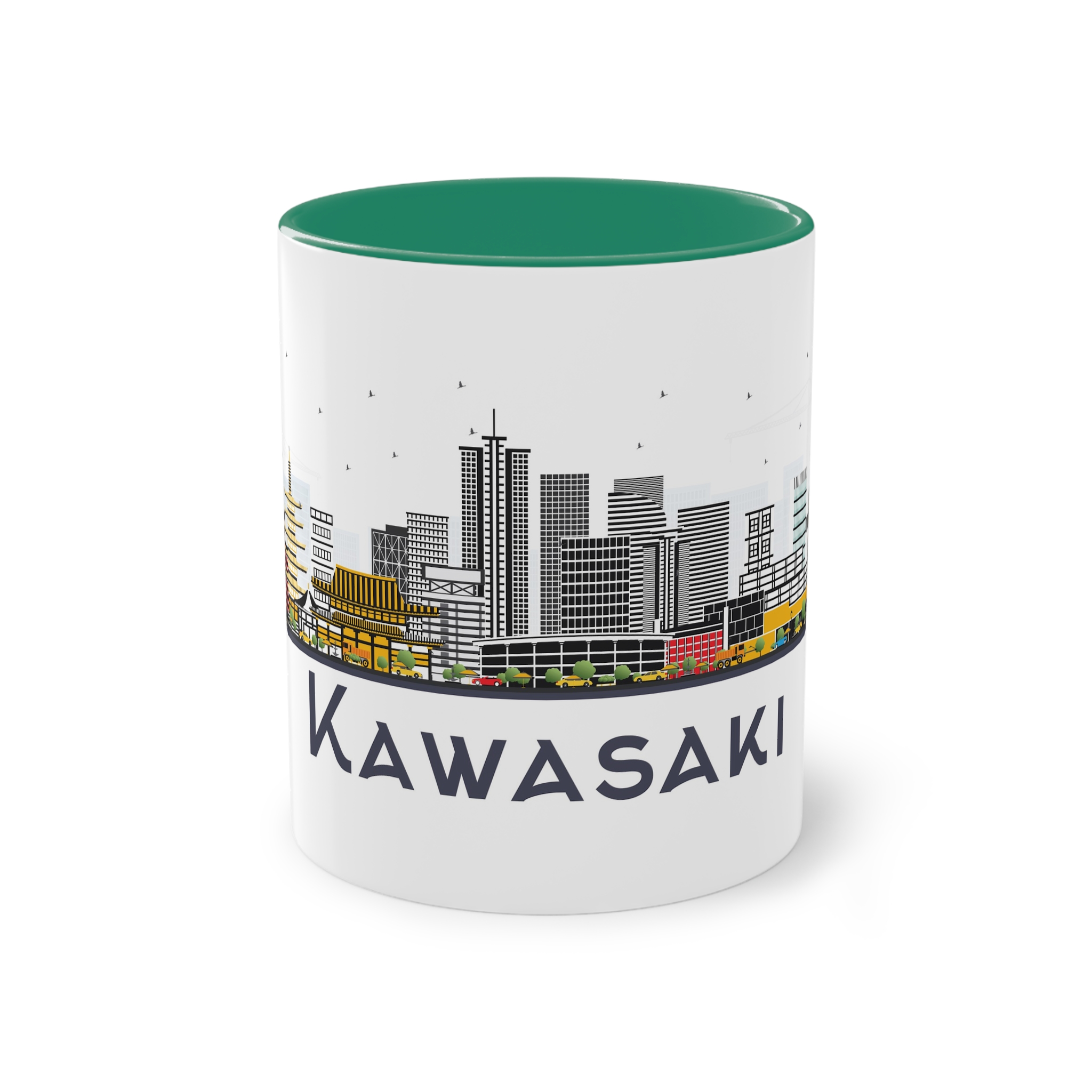 Kawasaki Isolated Two Tone Coffee Mug 11oz - Image 29
